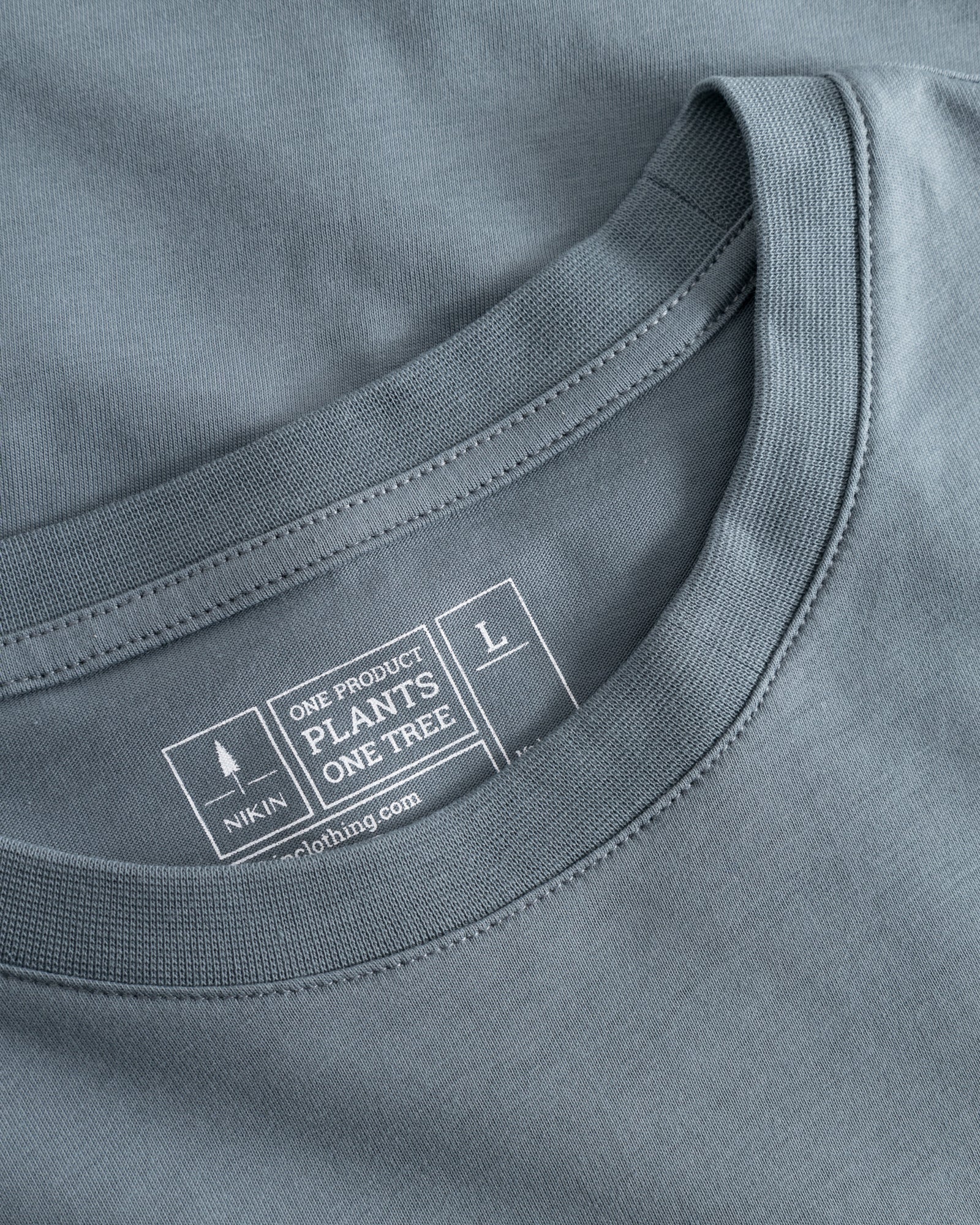 Men's organic cotton T-shirt Treeshirt Steel Blue