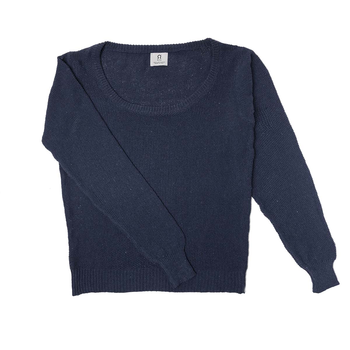 Pull Coton recyclé Grazia Bleu baltique