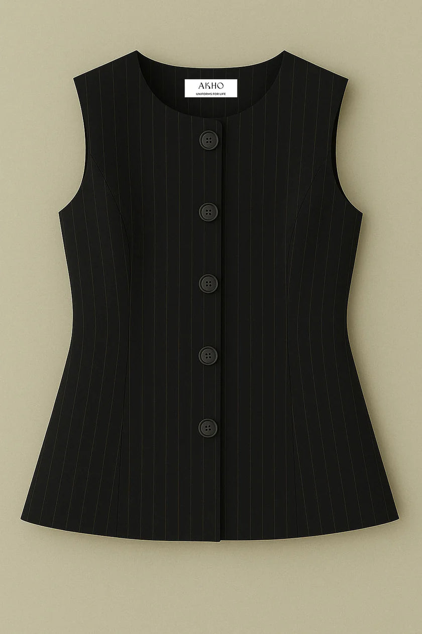 Jaquette sans manches Sixtine noire