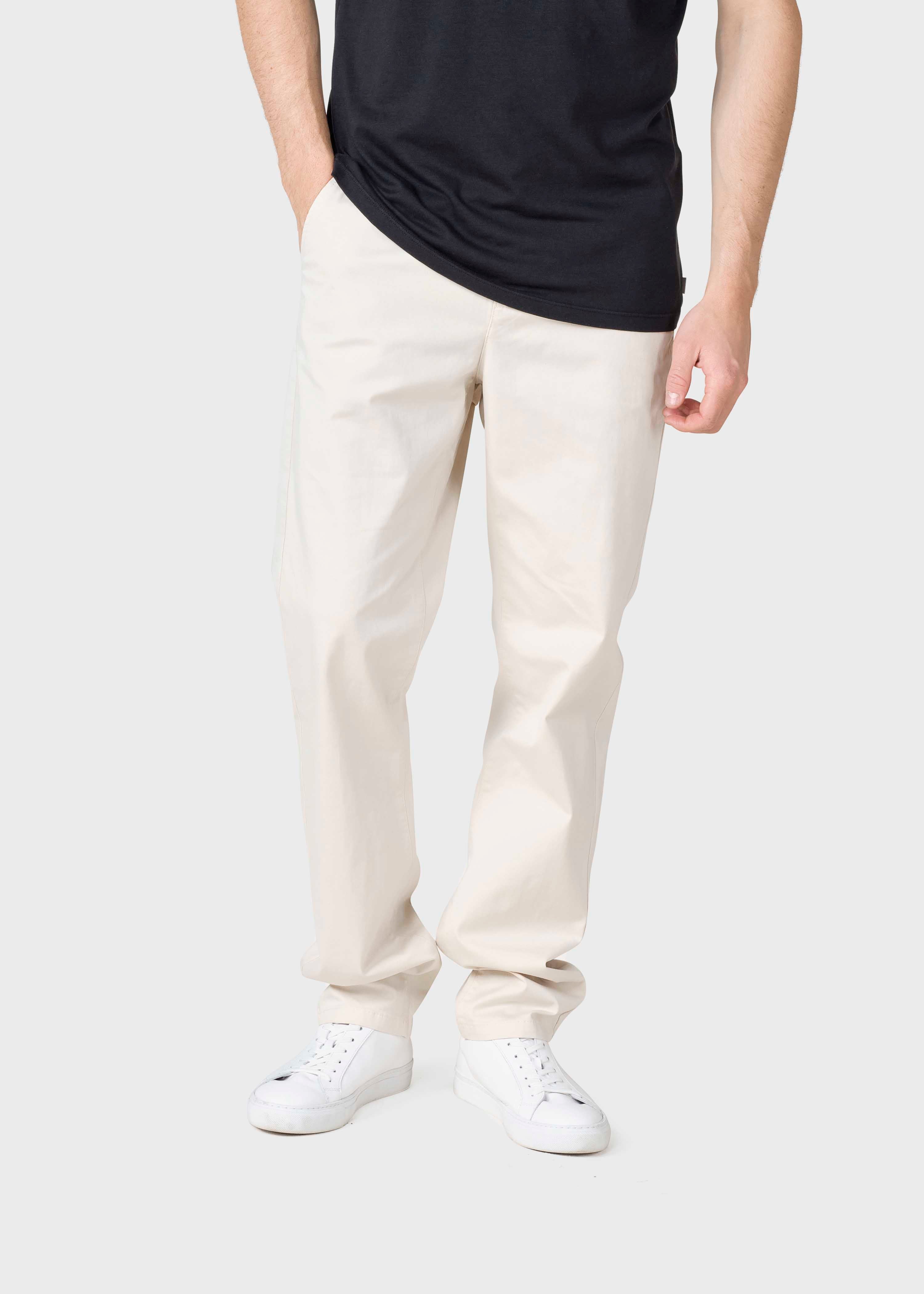 Organic cotton chinos Allan Twill Ecru