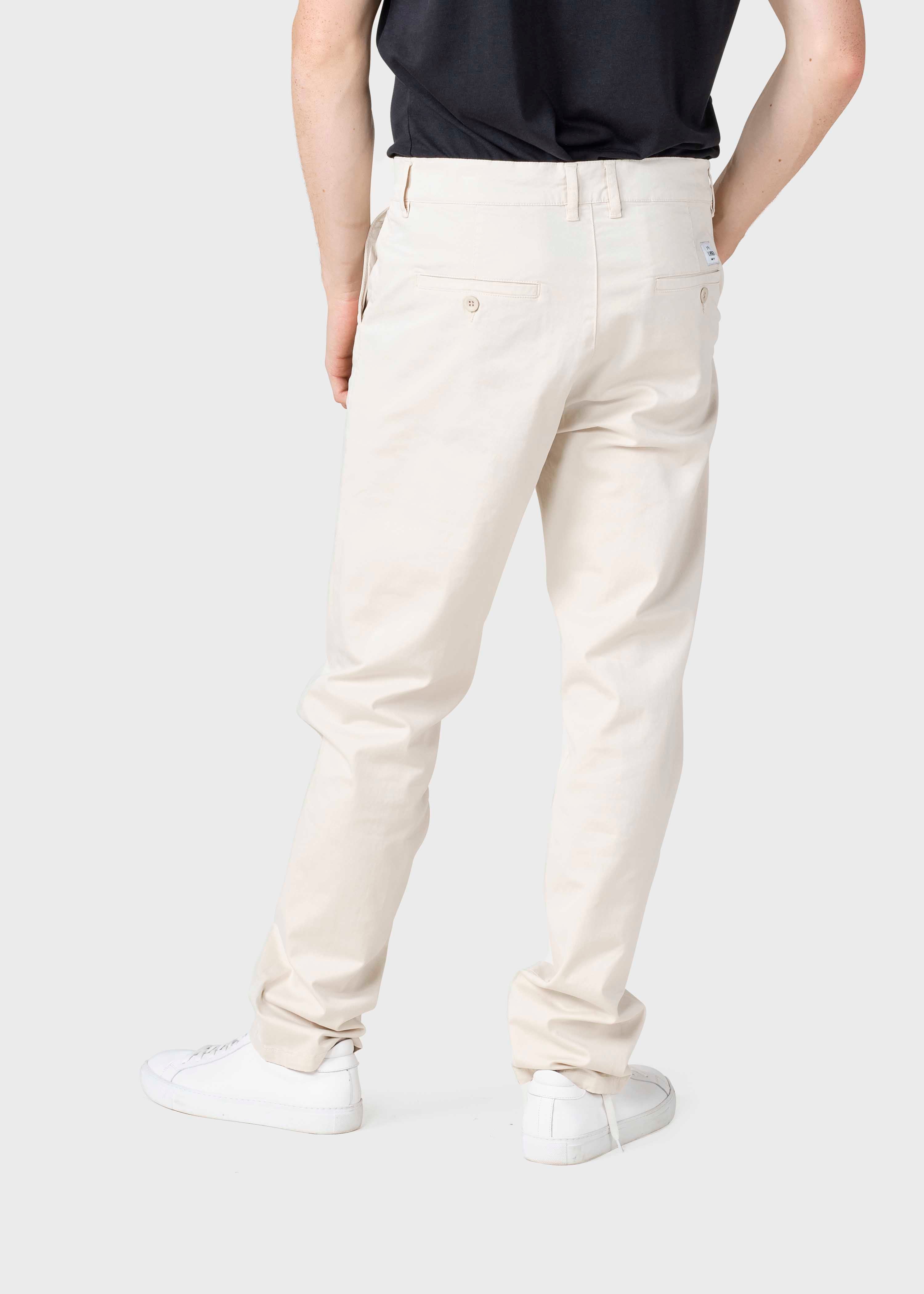Organic cotton chinos Allan Twill Ecru