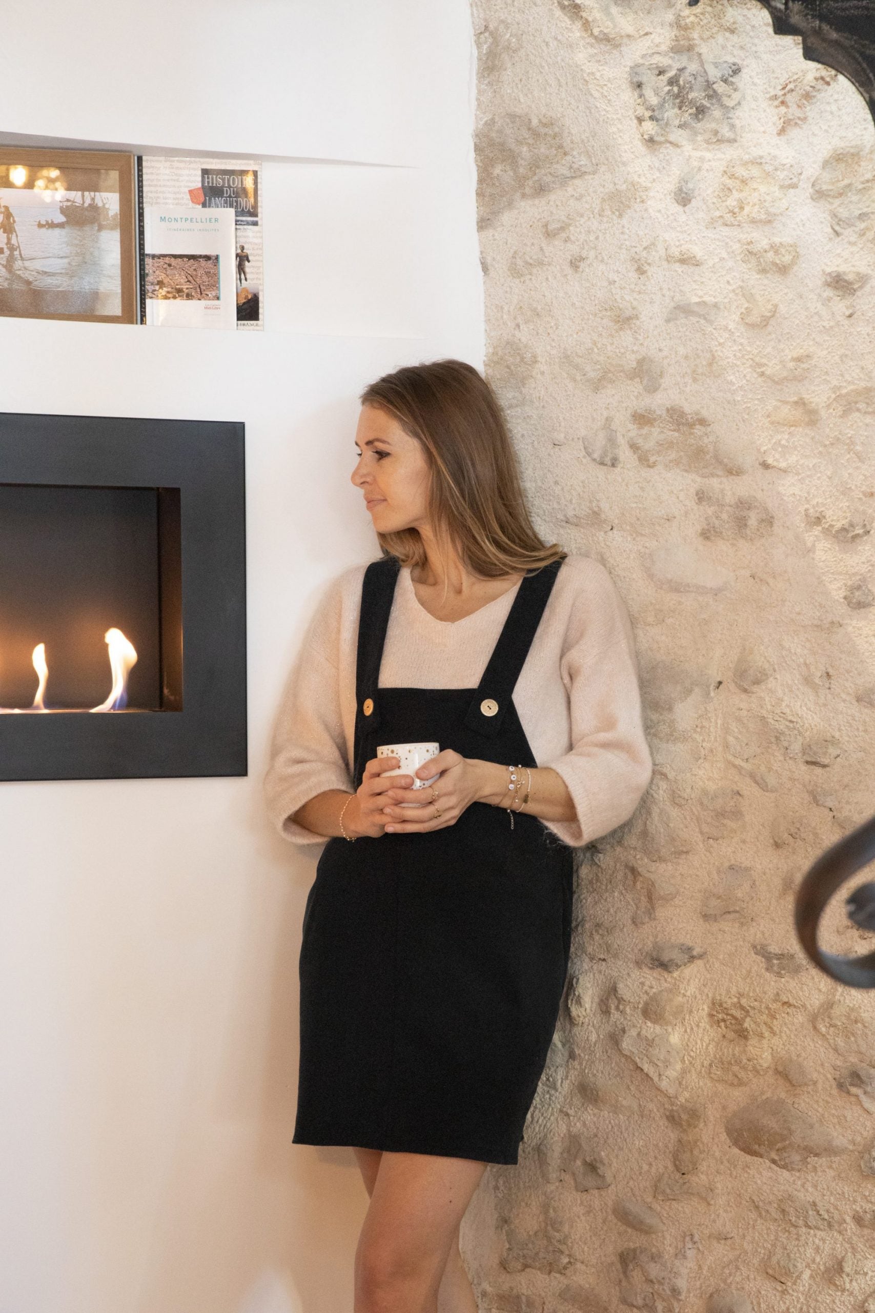 Robe velours noire Scarlett