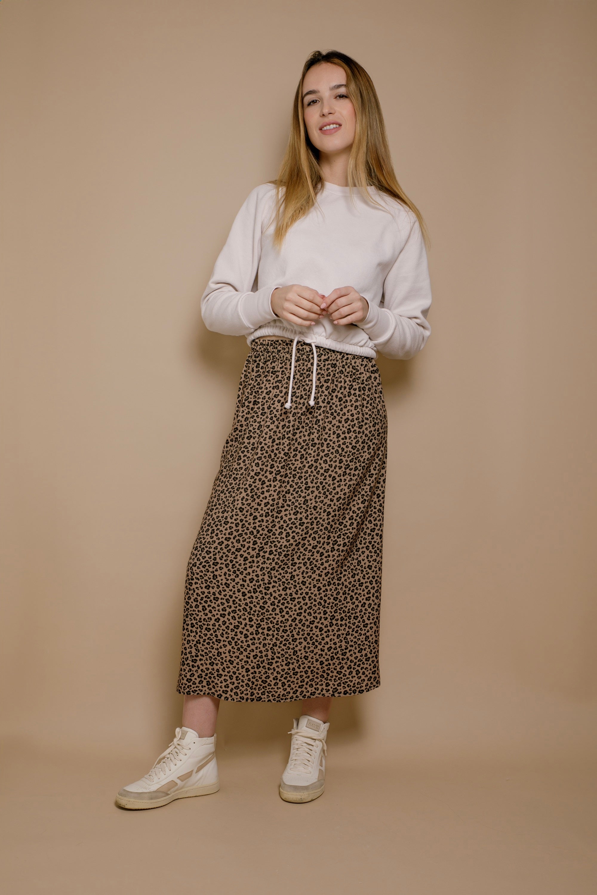 Melanie Leopard langer Rock