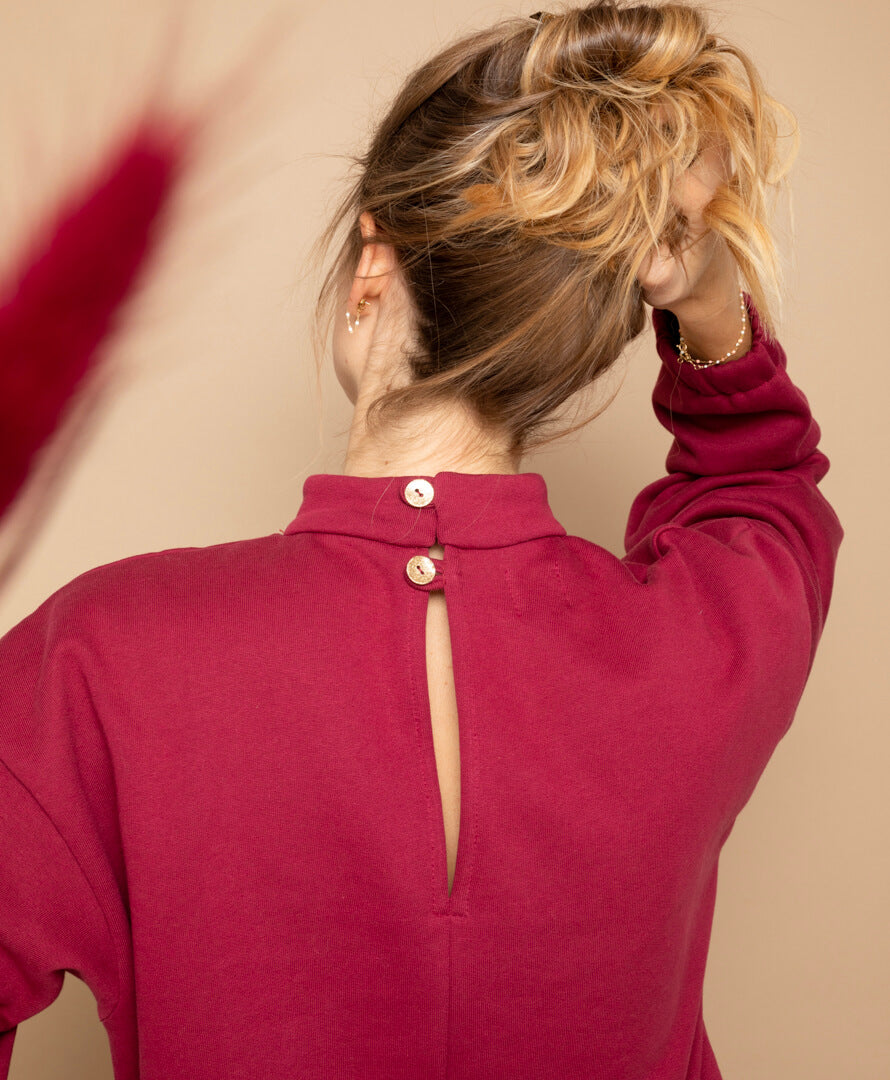 Pull Litsée Fuchsia en Coton Bio