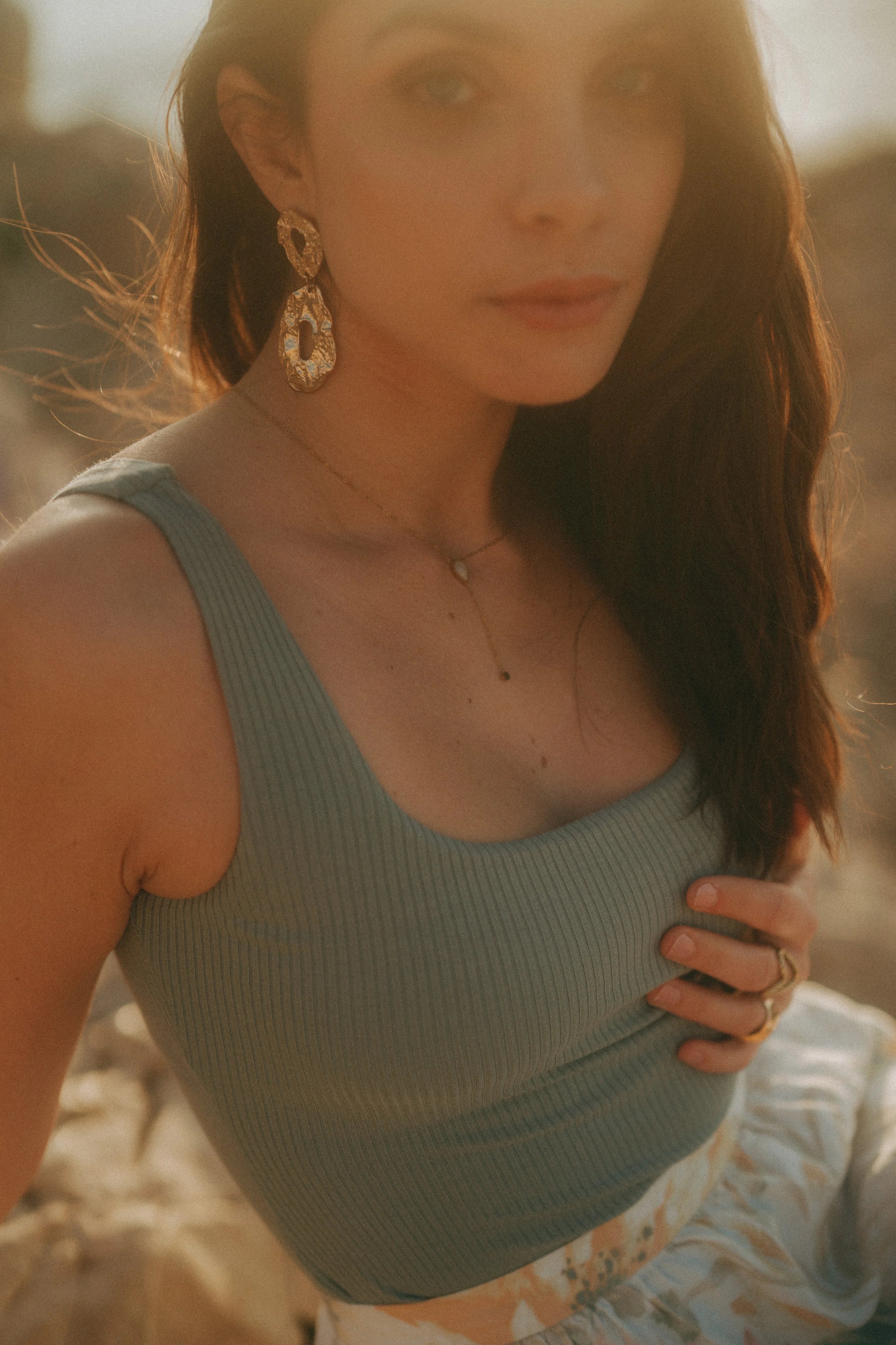 Top femme Aurea Bleu ciel