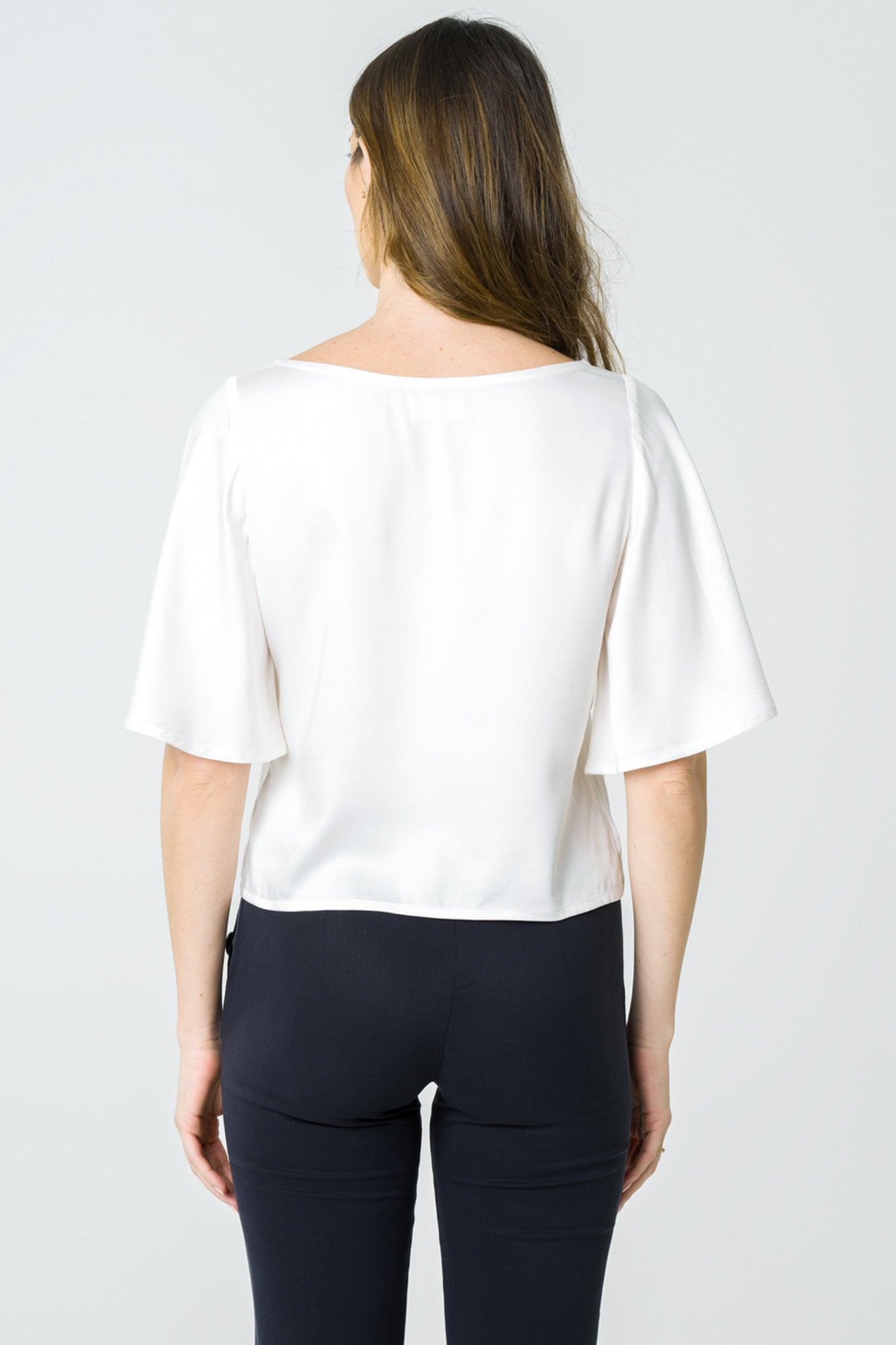 Top Violette White
