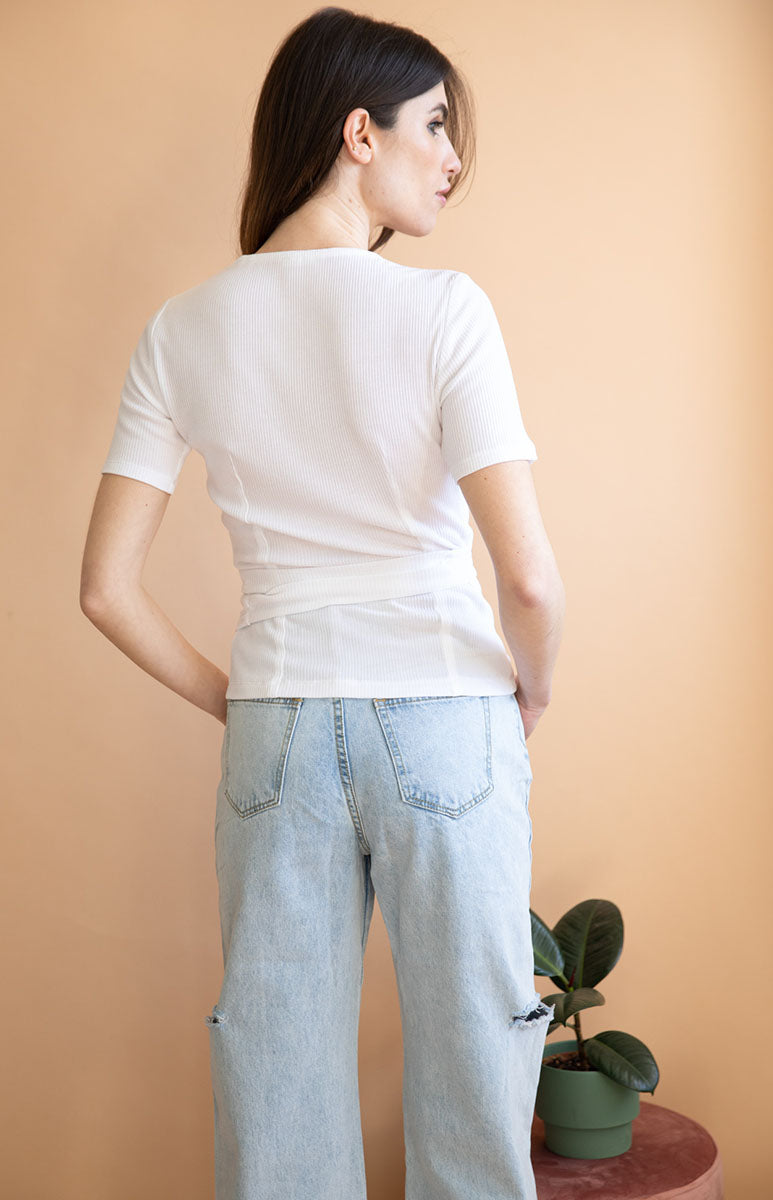 Cache-coeur Olivier Blanc en Tencel