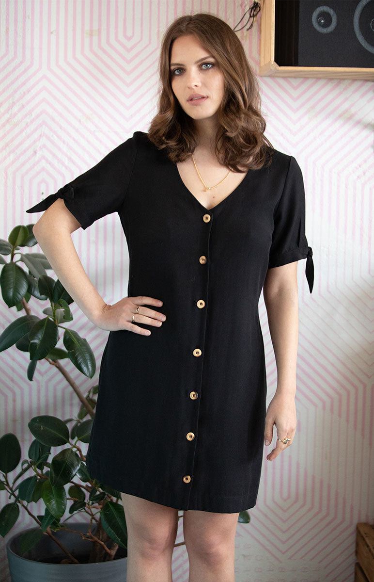 Petite Robe Noire Saule en Tencel