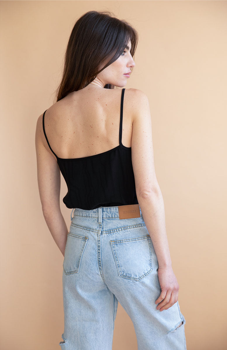 Caraco Adénia Noir en Tencel