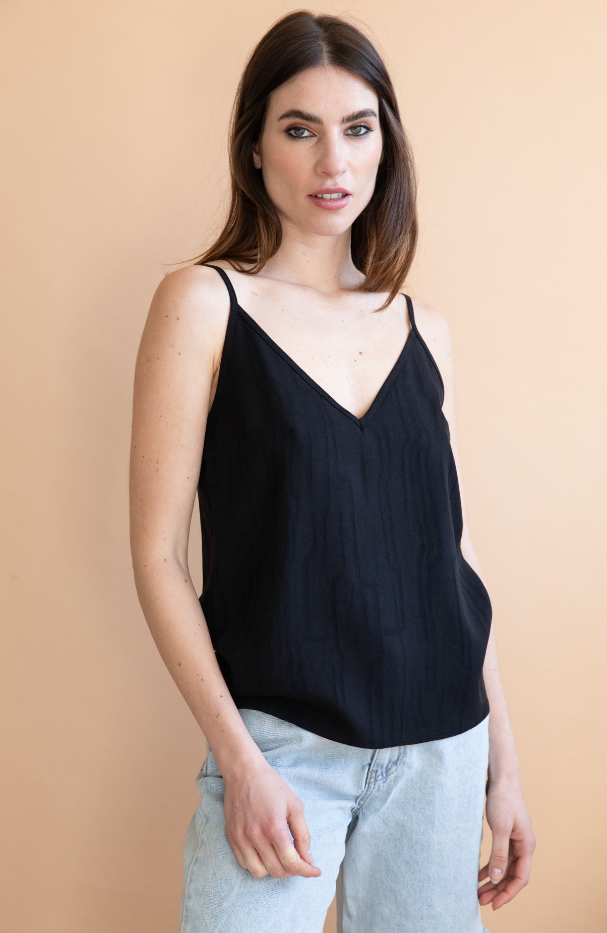 Caraco Adénia Noir en Tencel