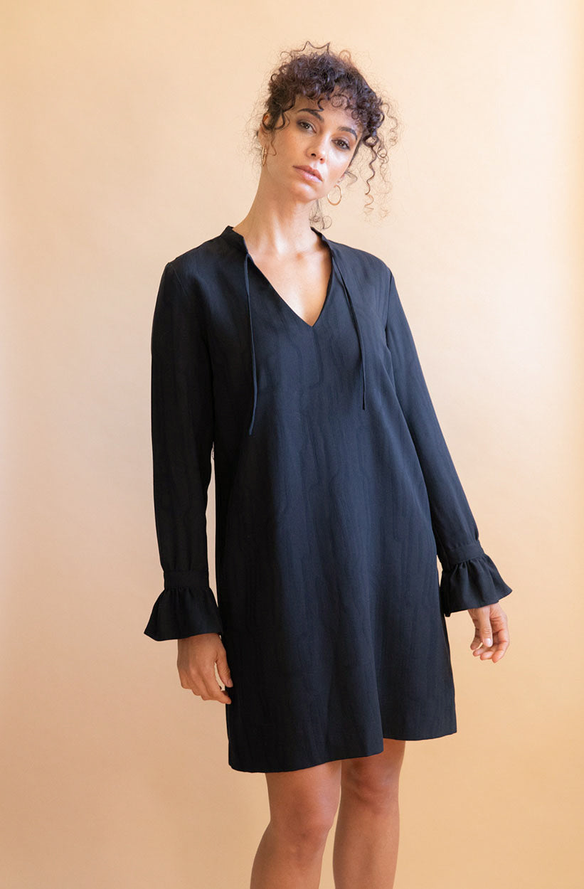 Robe en Tencel Henné Noire