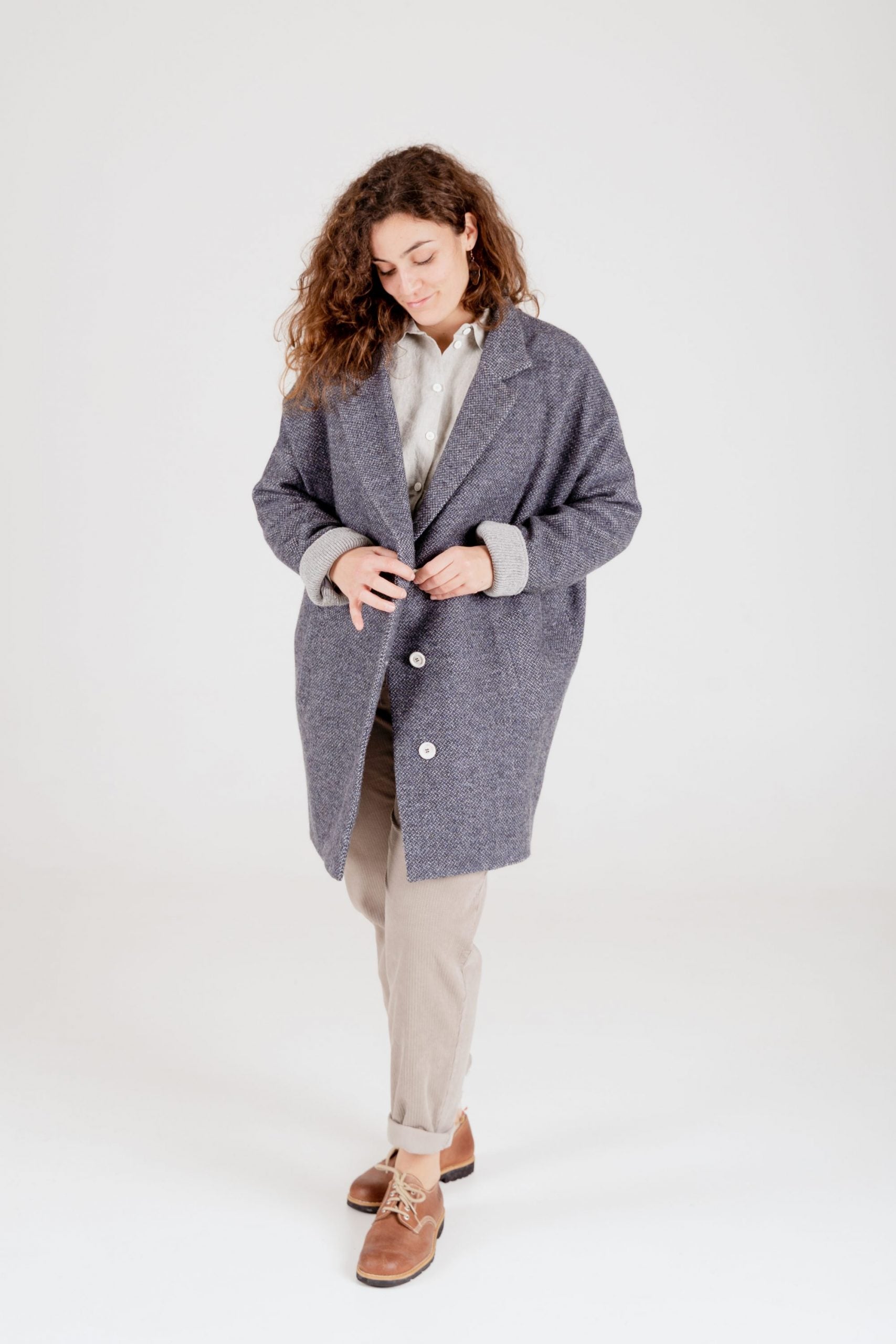 Manteau Oversized Belmonte Bleu
