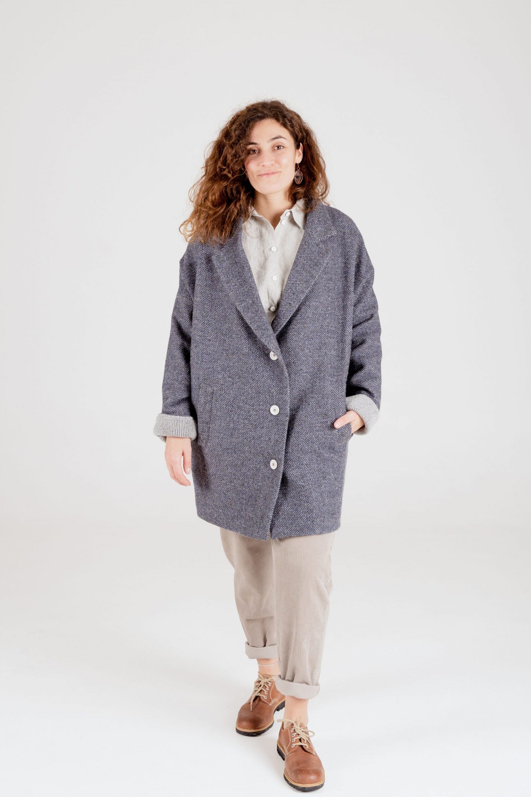 Manteau Oversized Belmonte Bleu