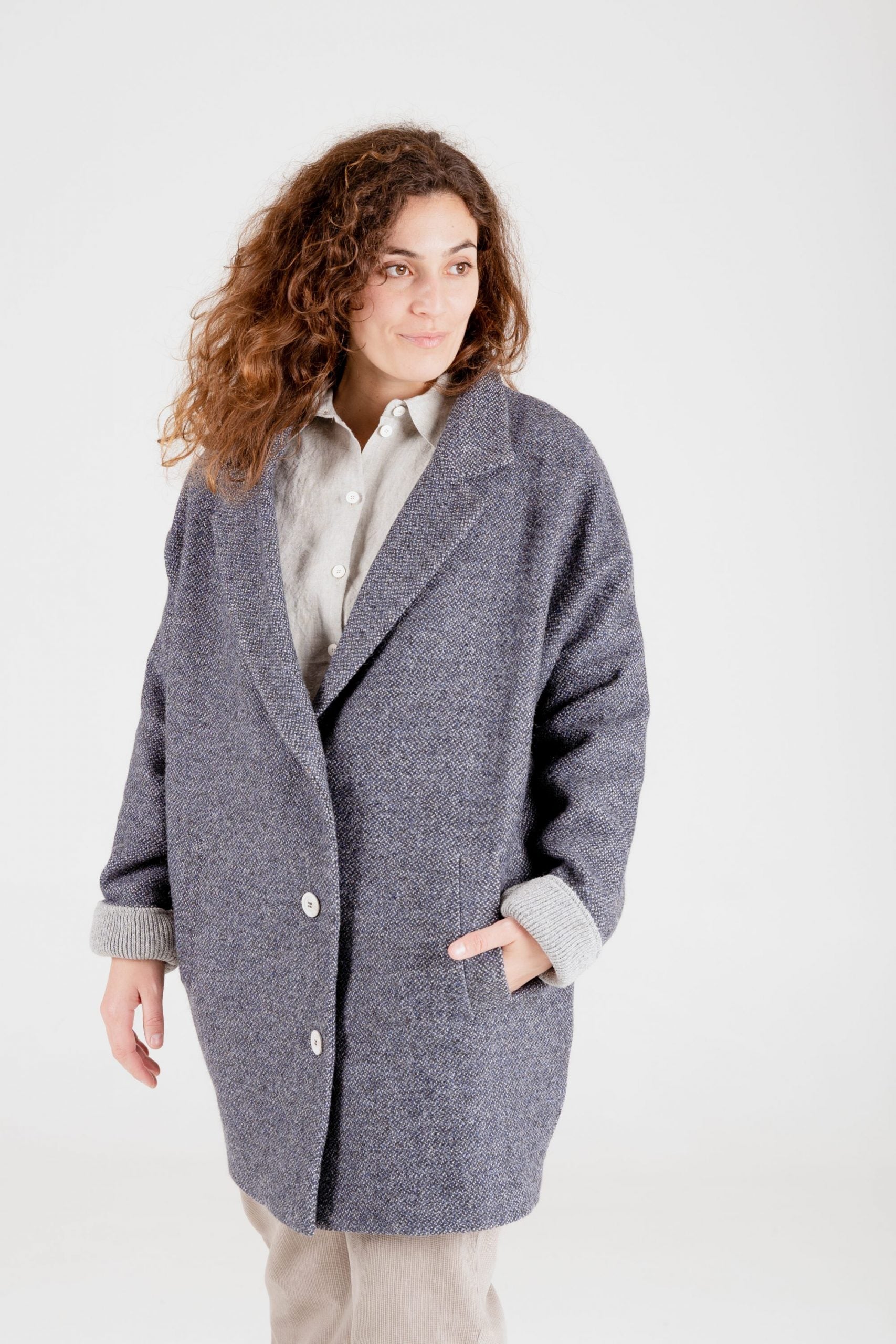 Manteau Oversized Belmonte Bleu 