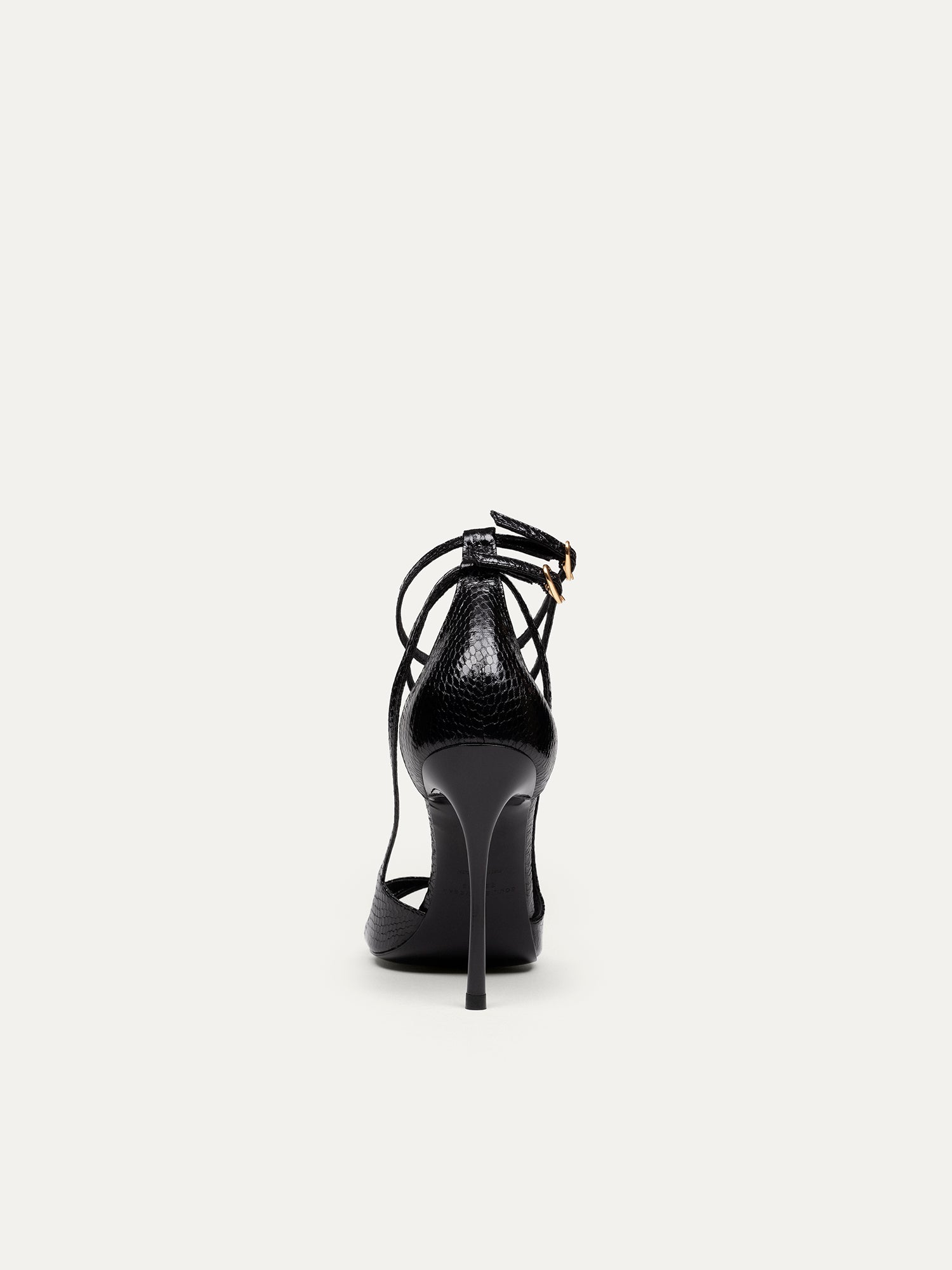 Sandales vegan noires à talon haut