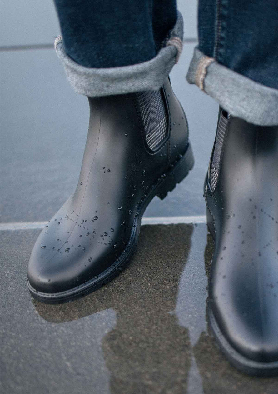 Boots de pluie noires Montpluie British 