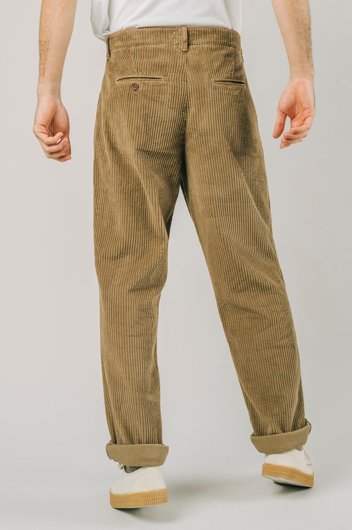 Pantalon homme velours côtelé beige 