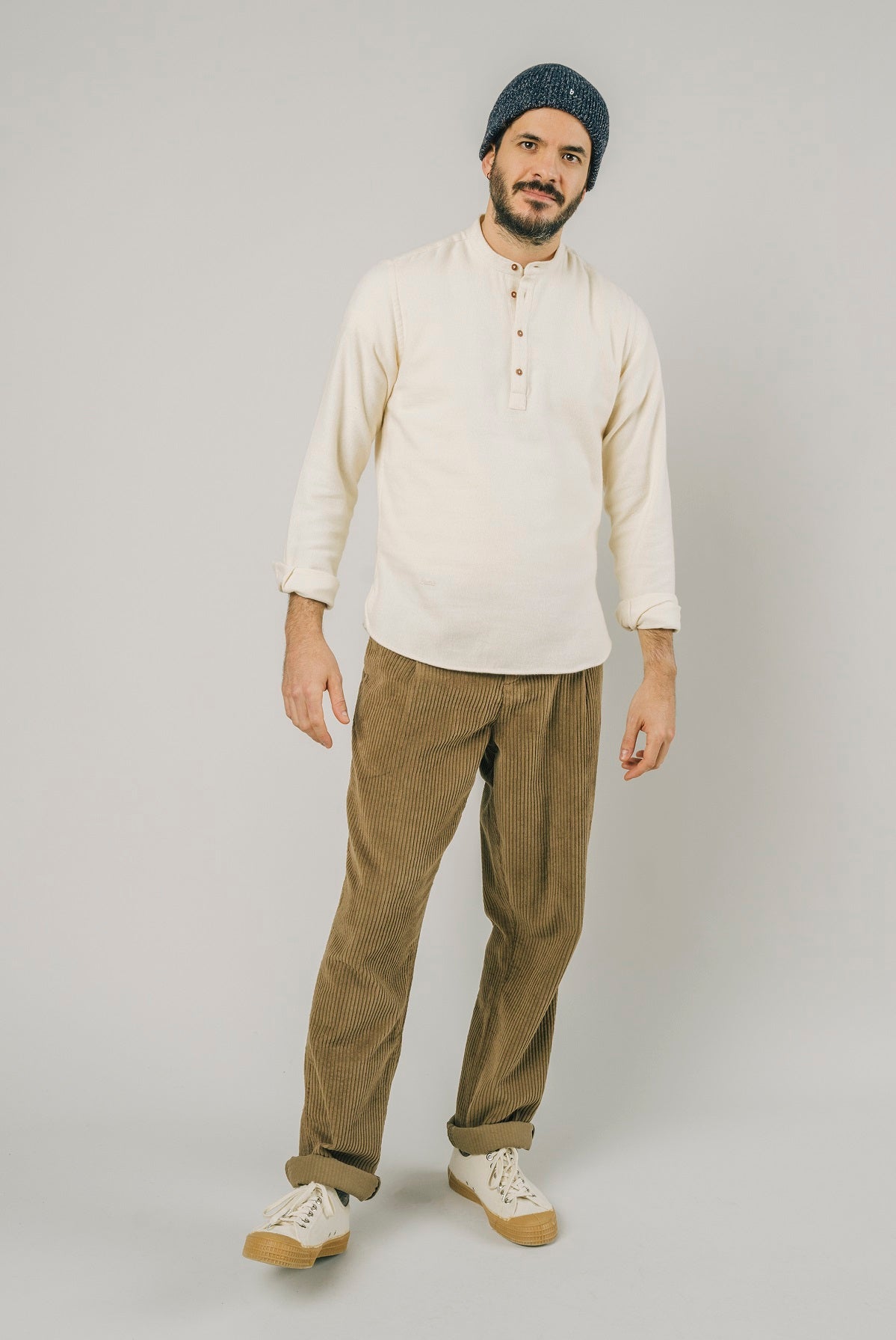 Pantalon homme velours côtelé beige
