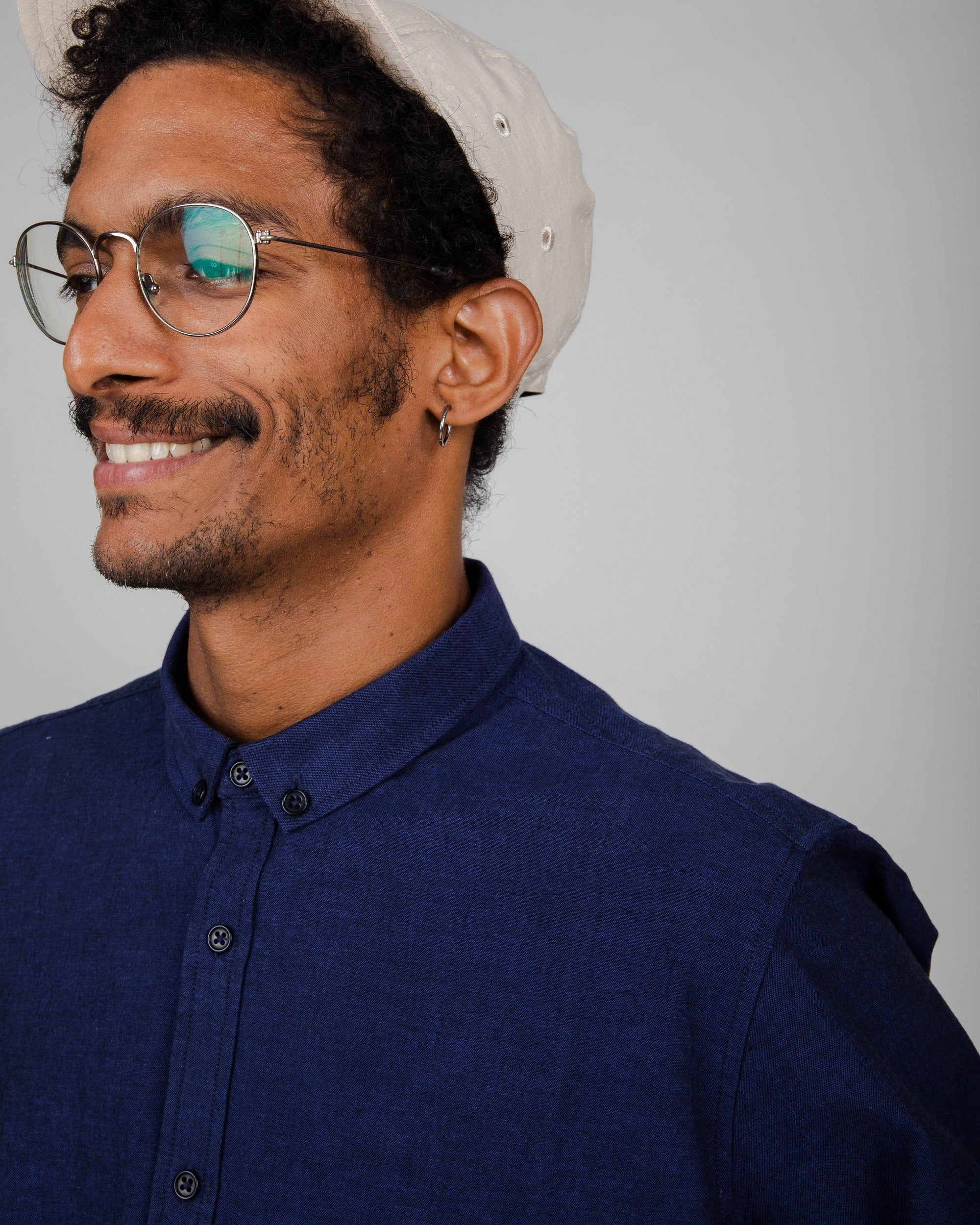 Chemise homme coton bio Oxford Marine