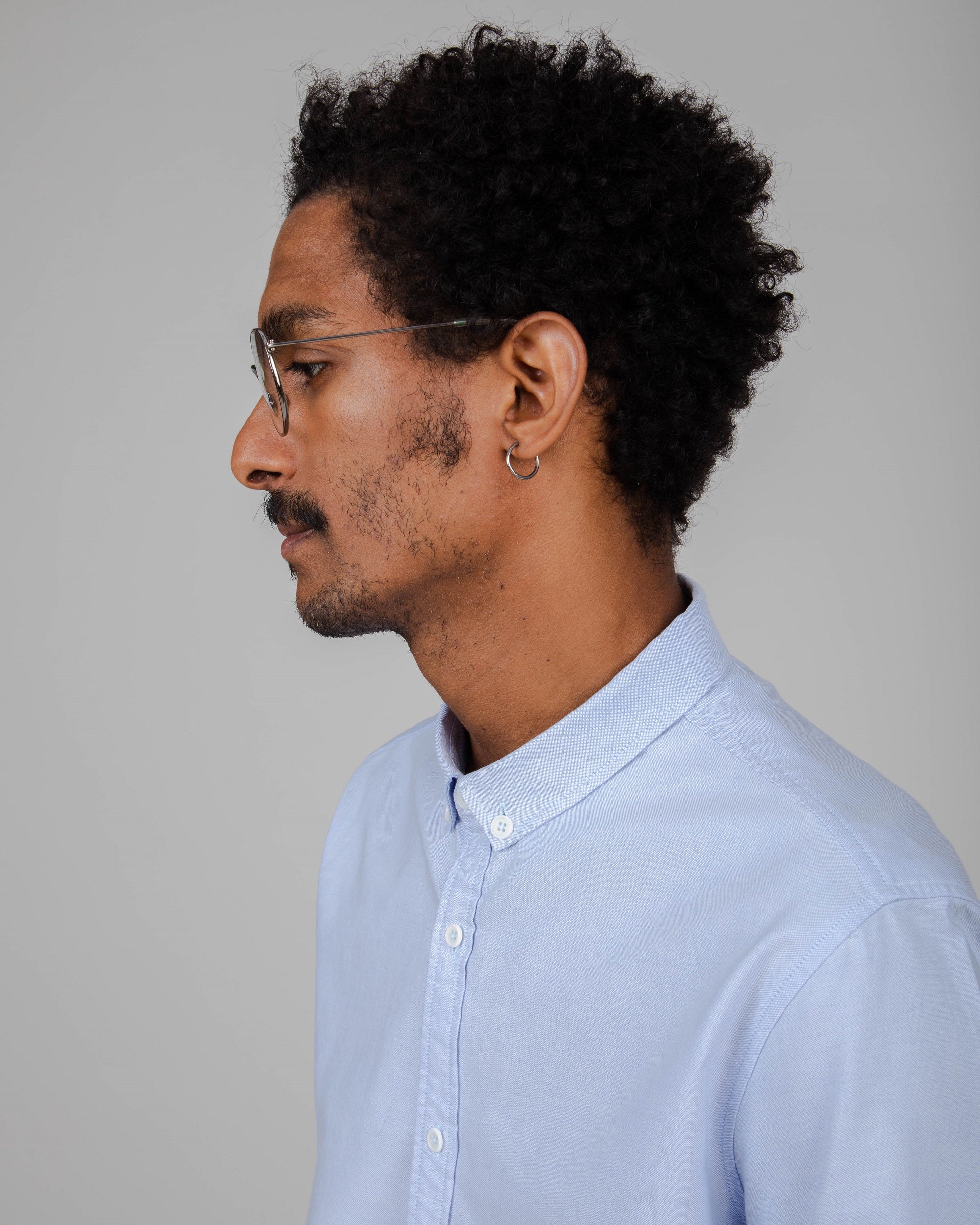Chemise homme coton bio Oxford Bleu