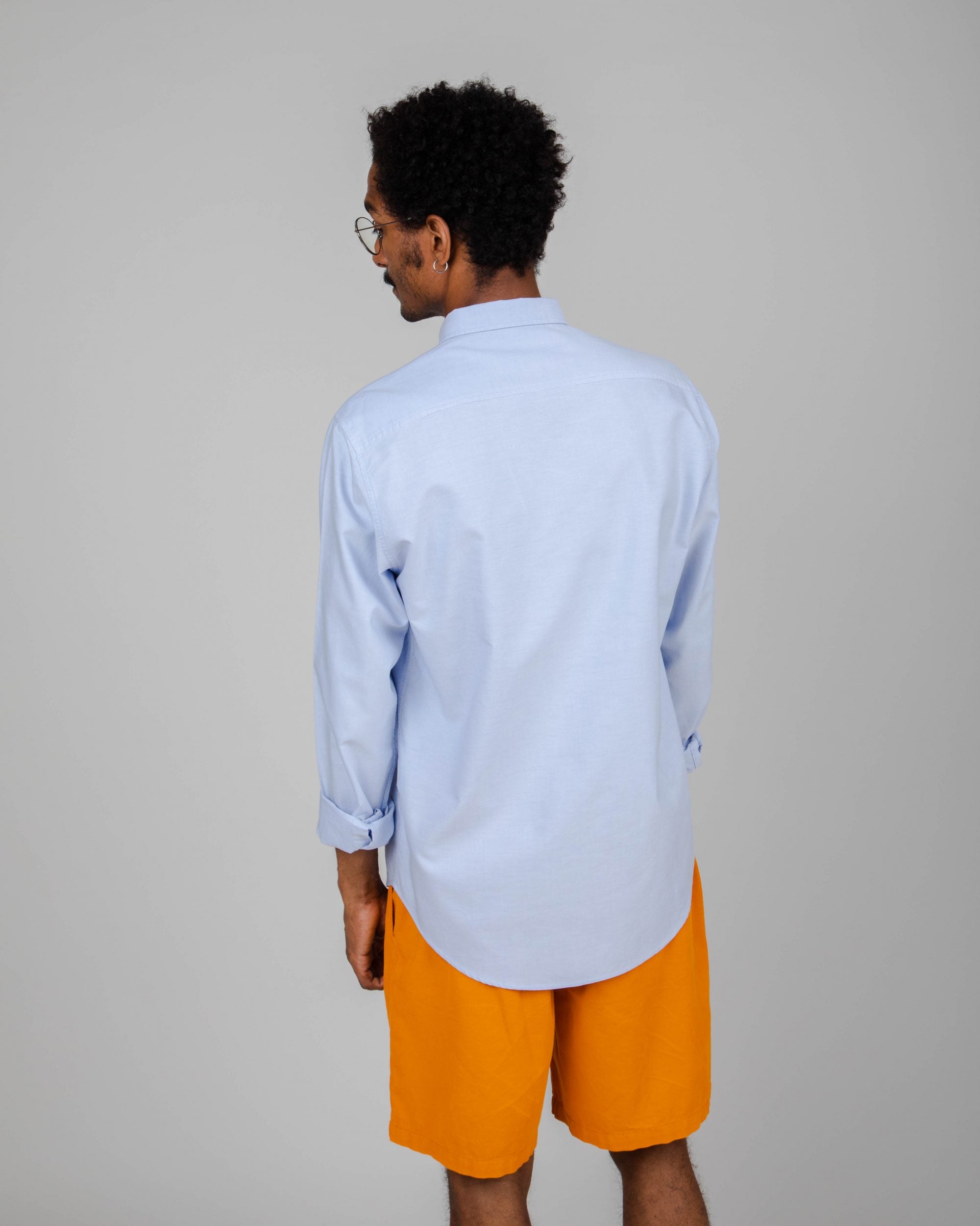 Chemise homme coton bio Oxford Bleu