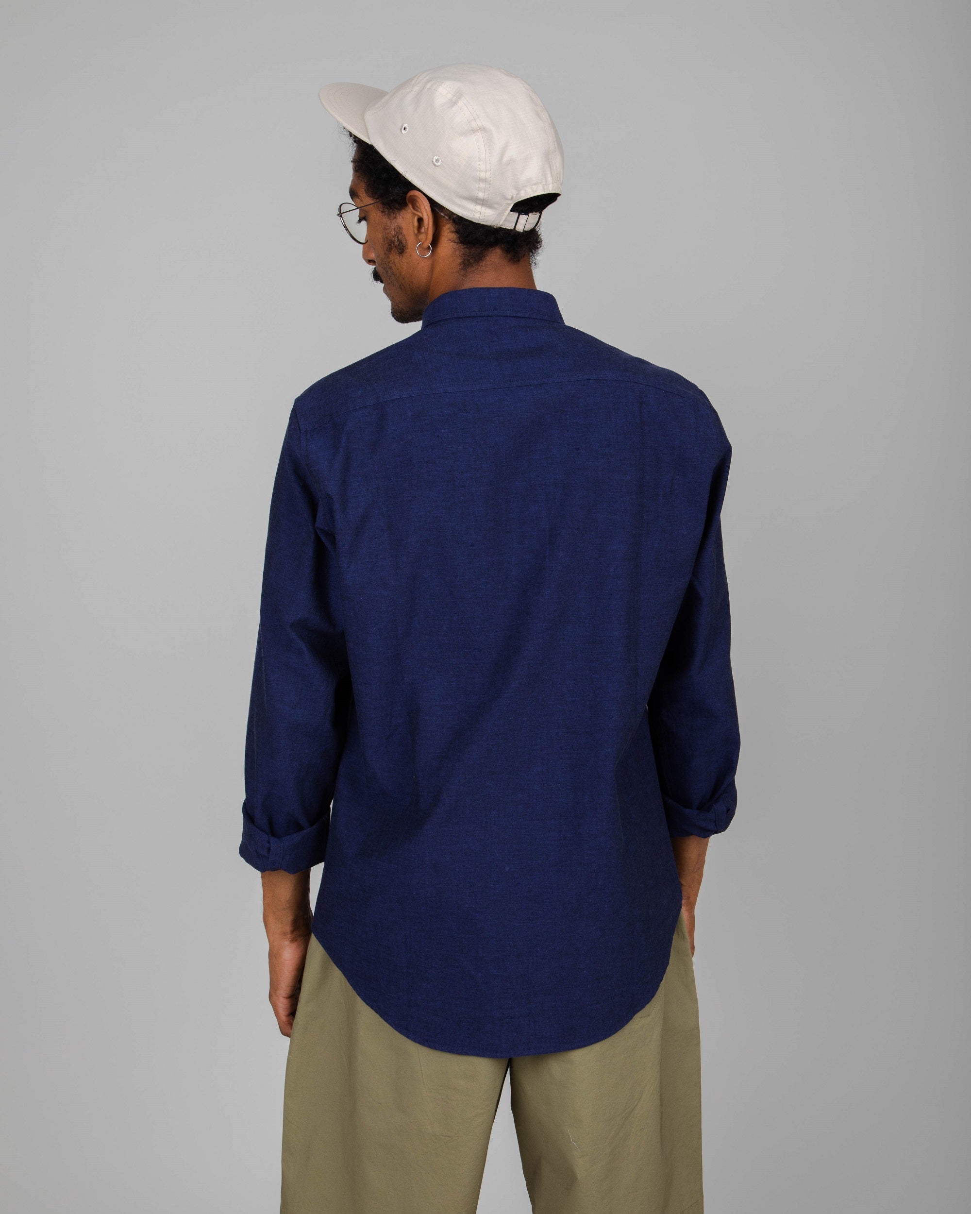 Chemise homme coton bio Oxford Marine
