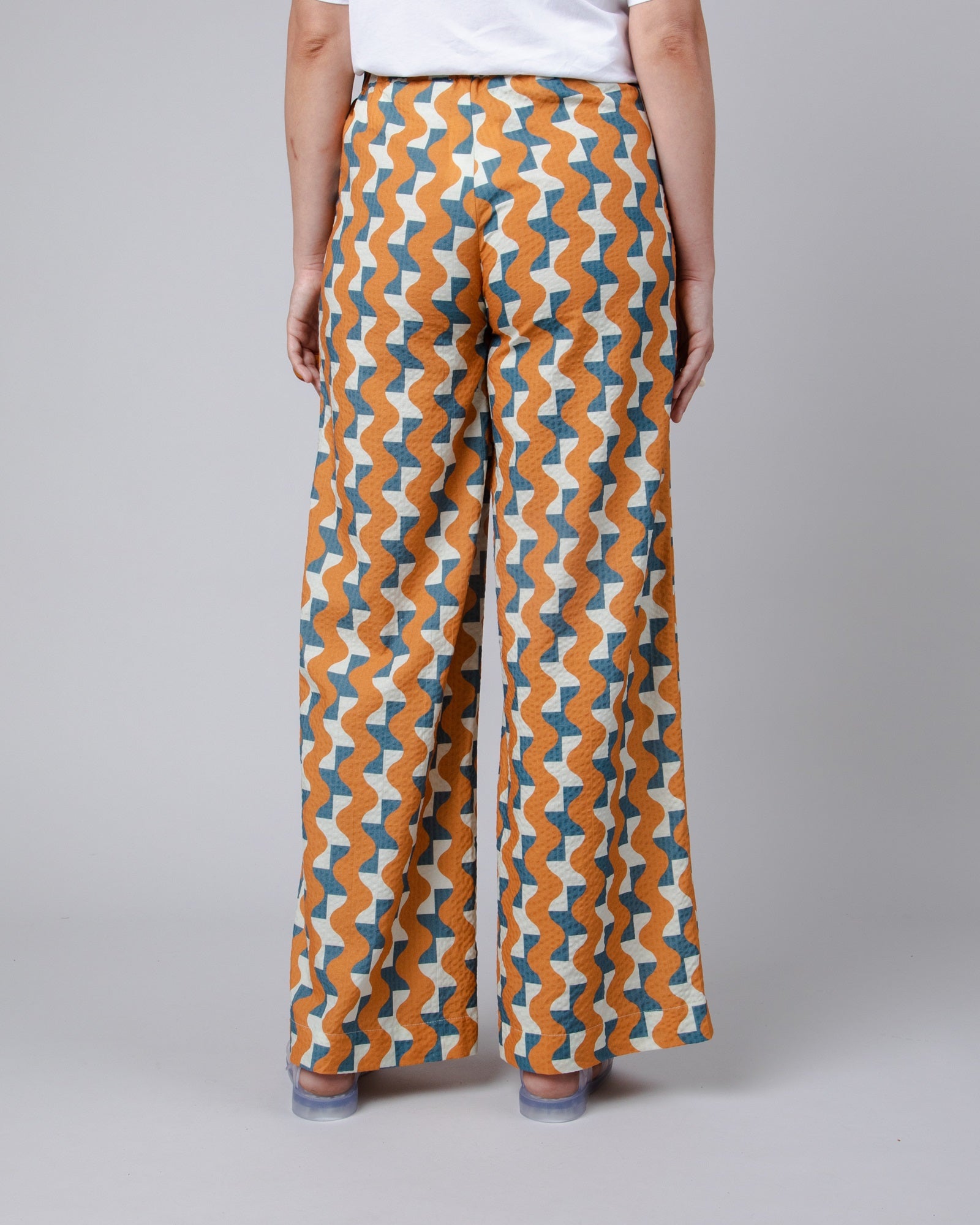 Pantalon ample femme Big Tiles Ocre