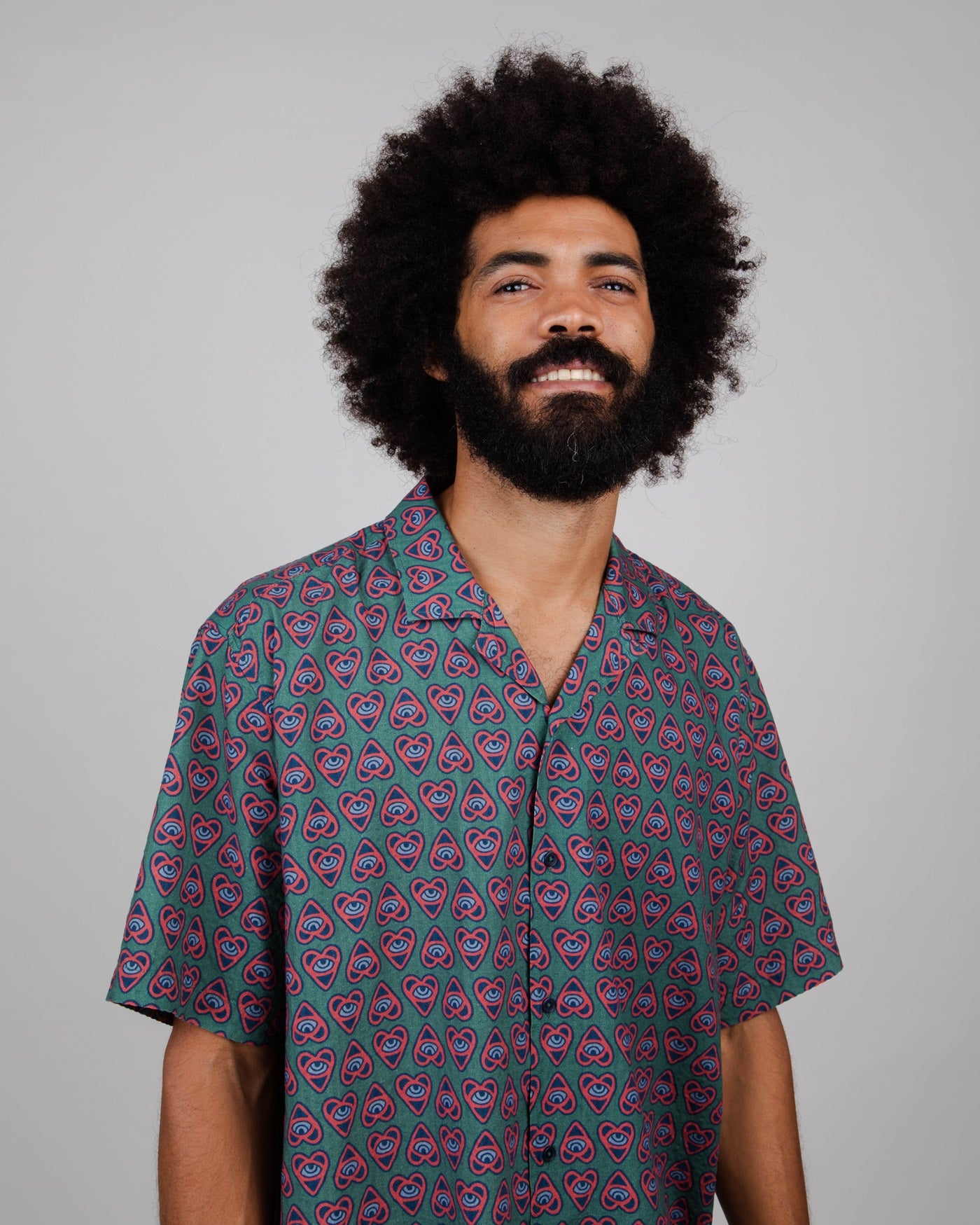 Men summer shirt Aloha Green