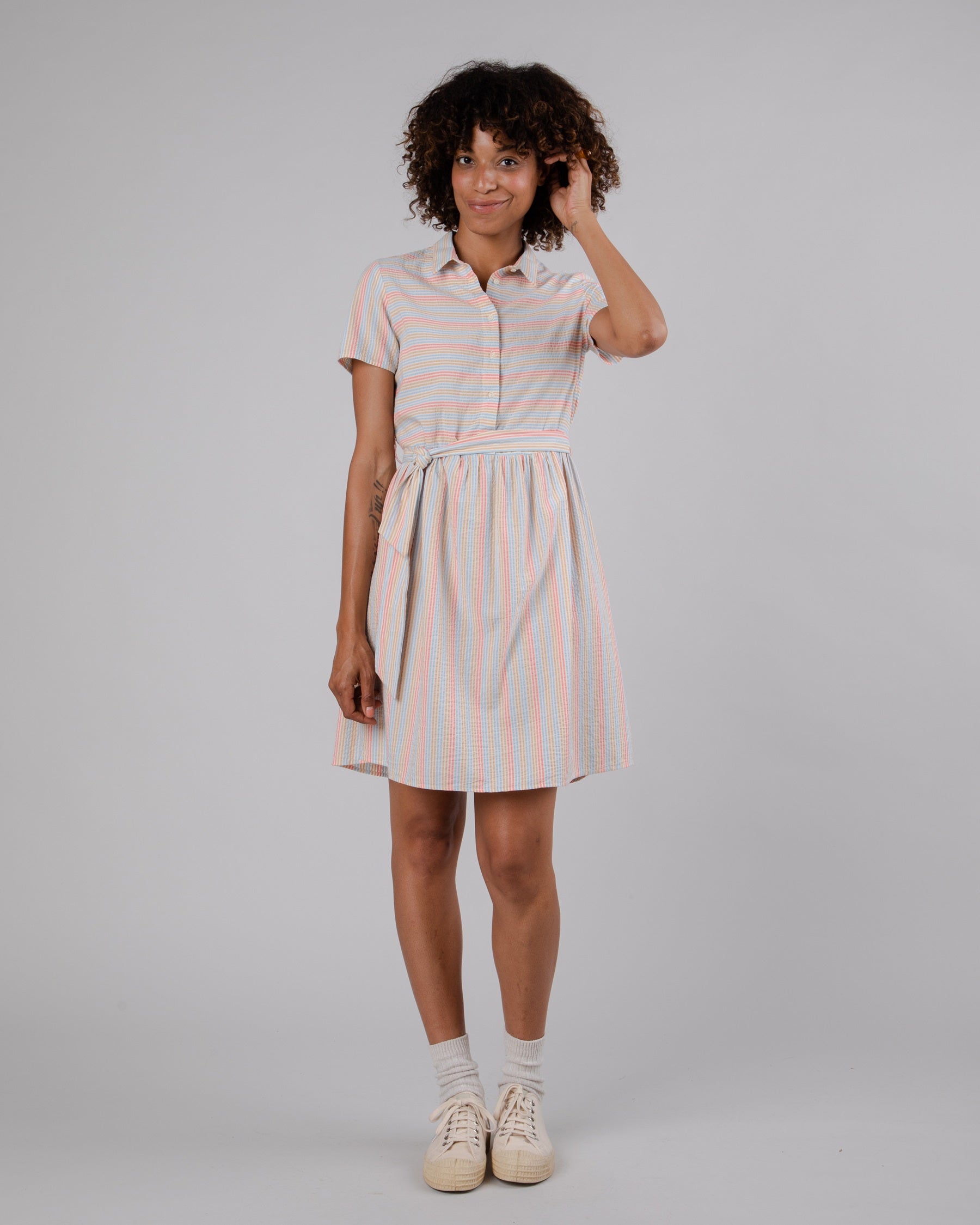 Loose short dress Sunset Apricot