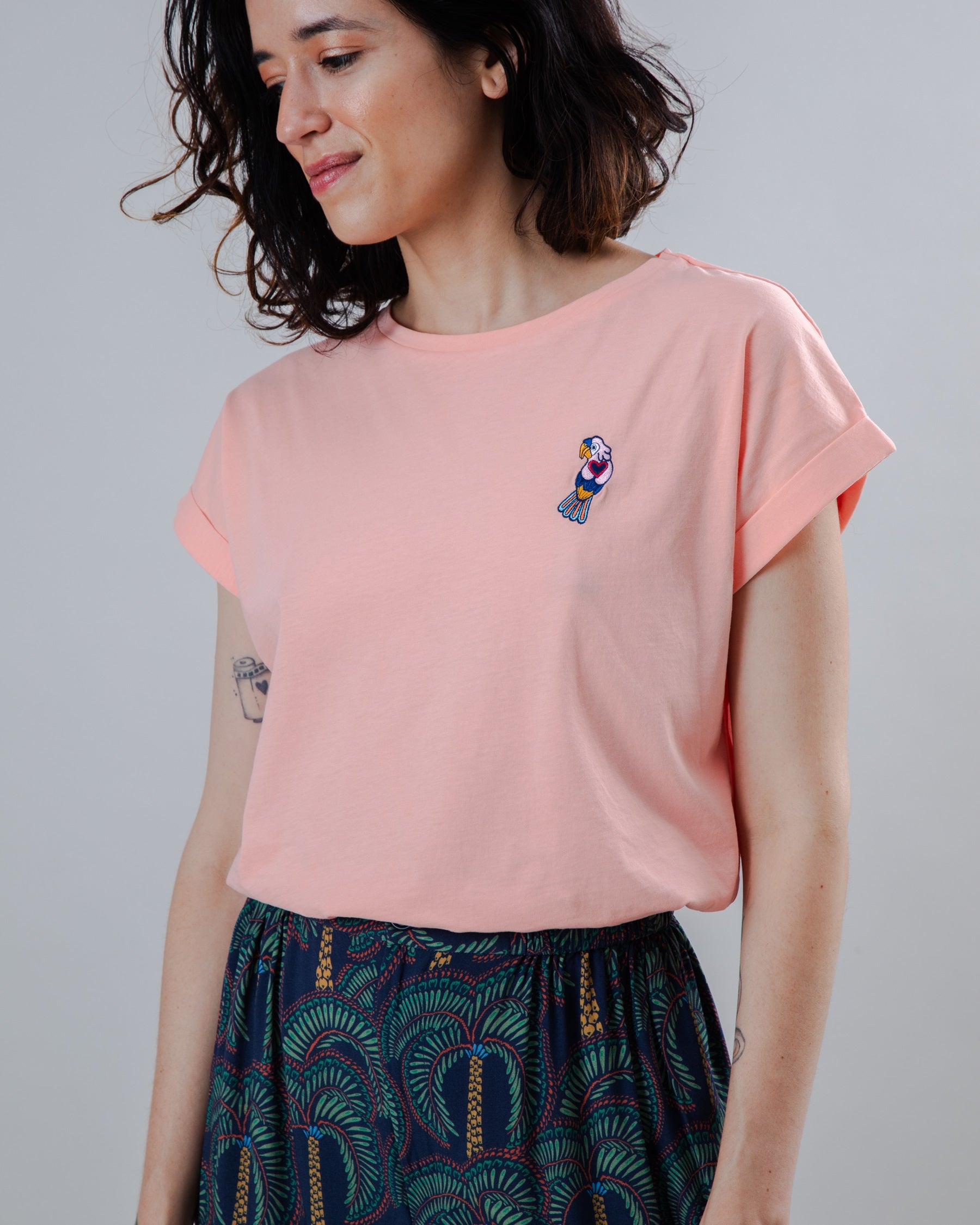 T-Shirt évasé Parrot Pink
