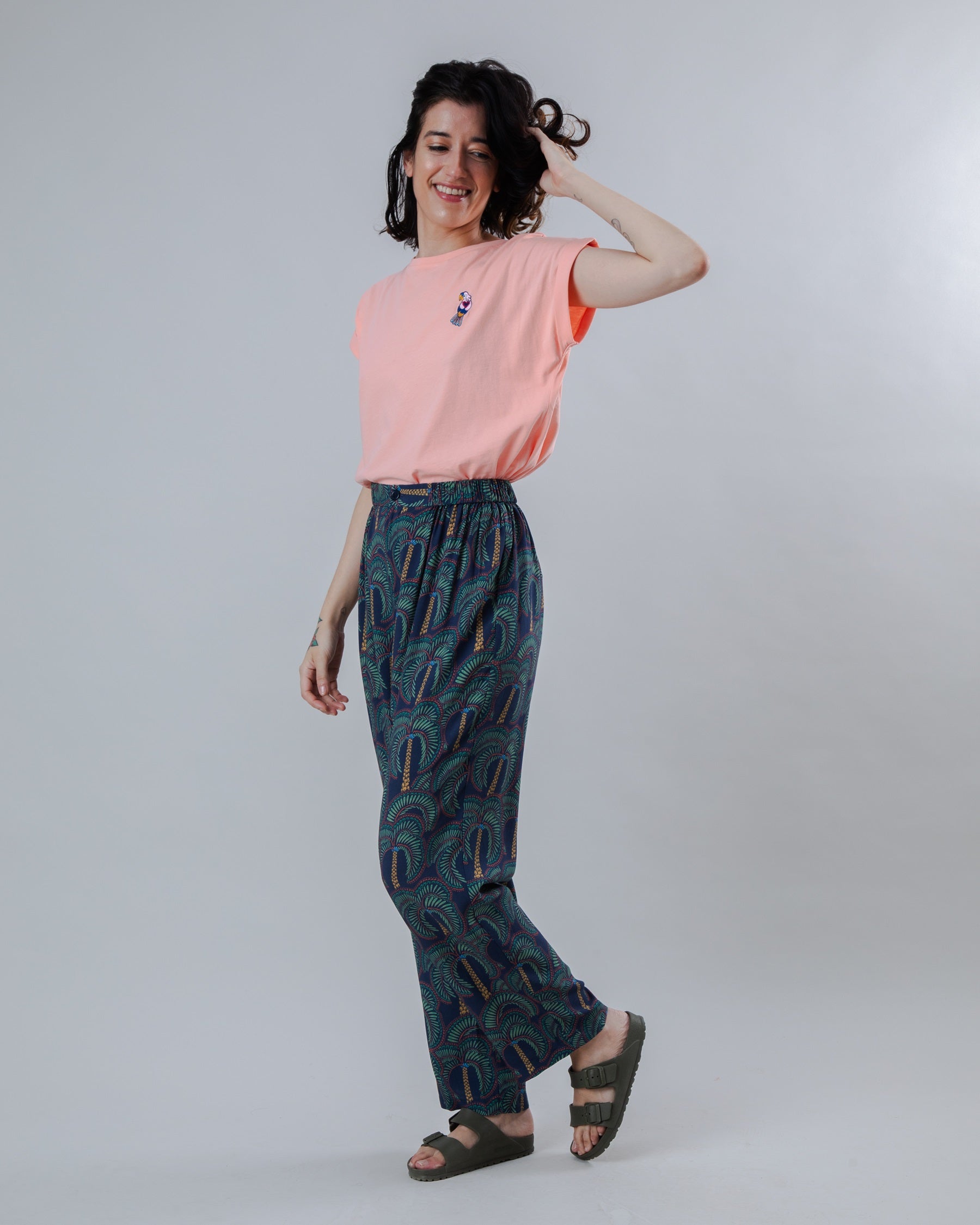T-Shirt évasé Parrot Pink