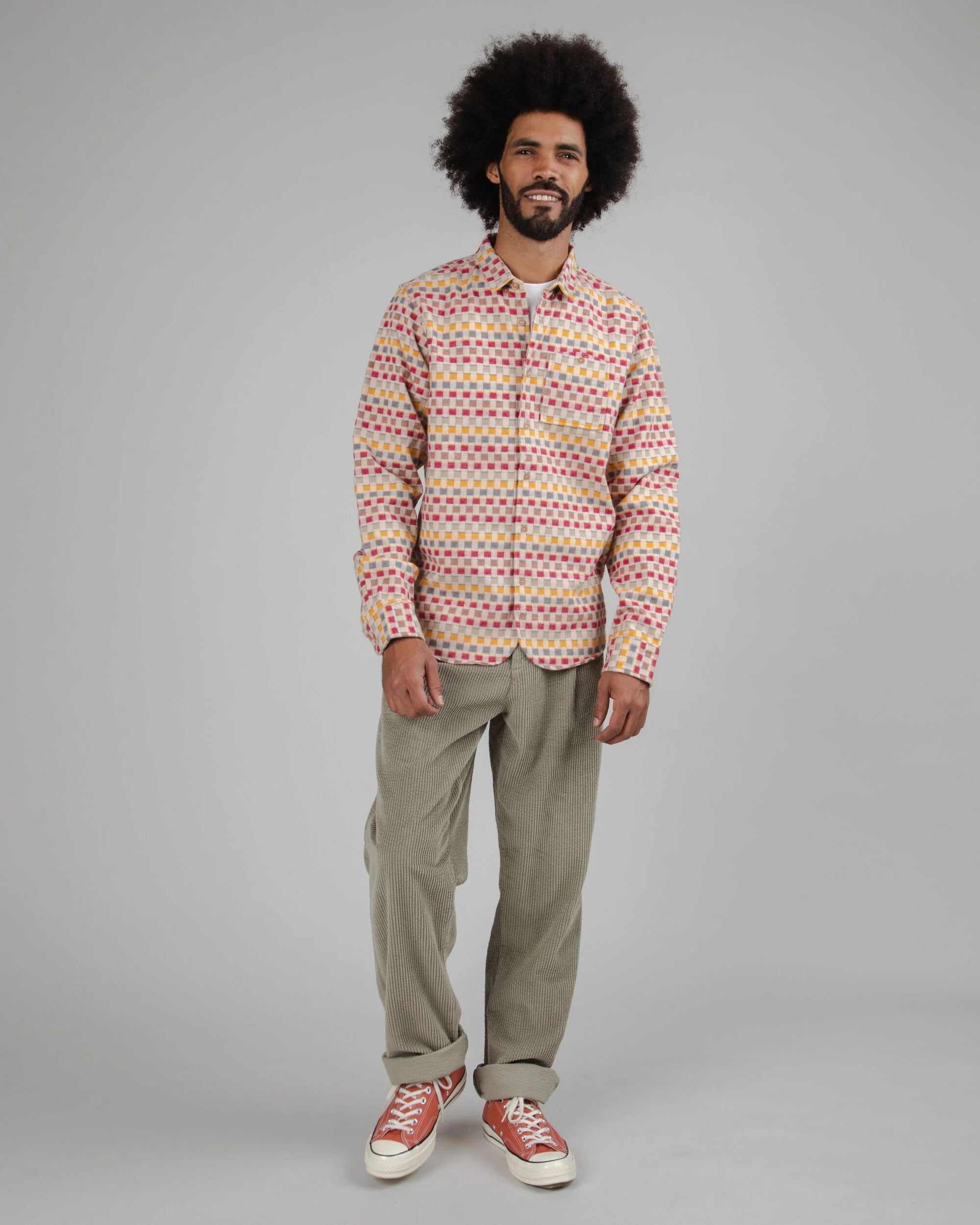 Cord-Chinohose Grün