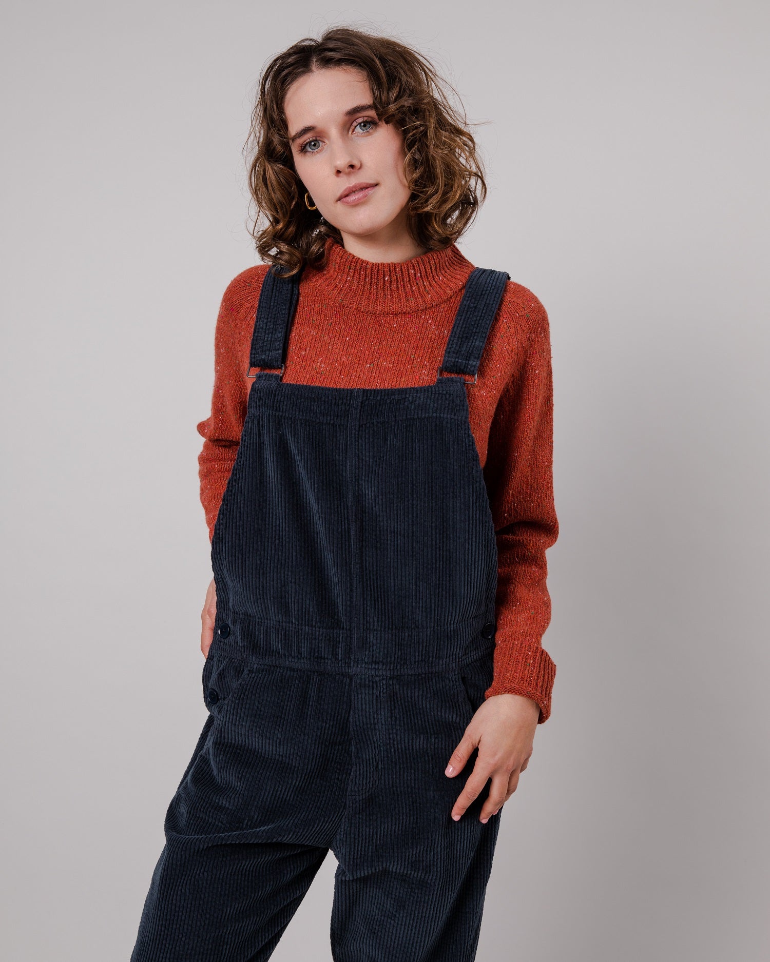 Women's corduroy overalls navy