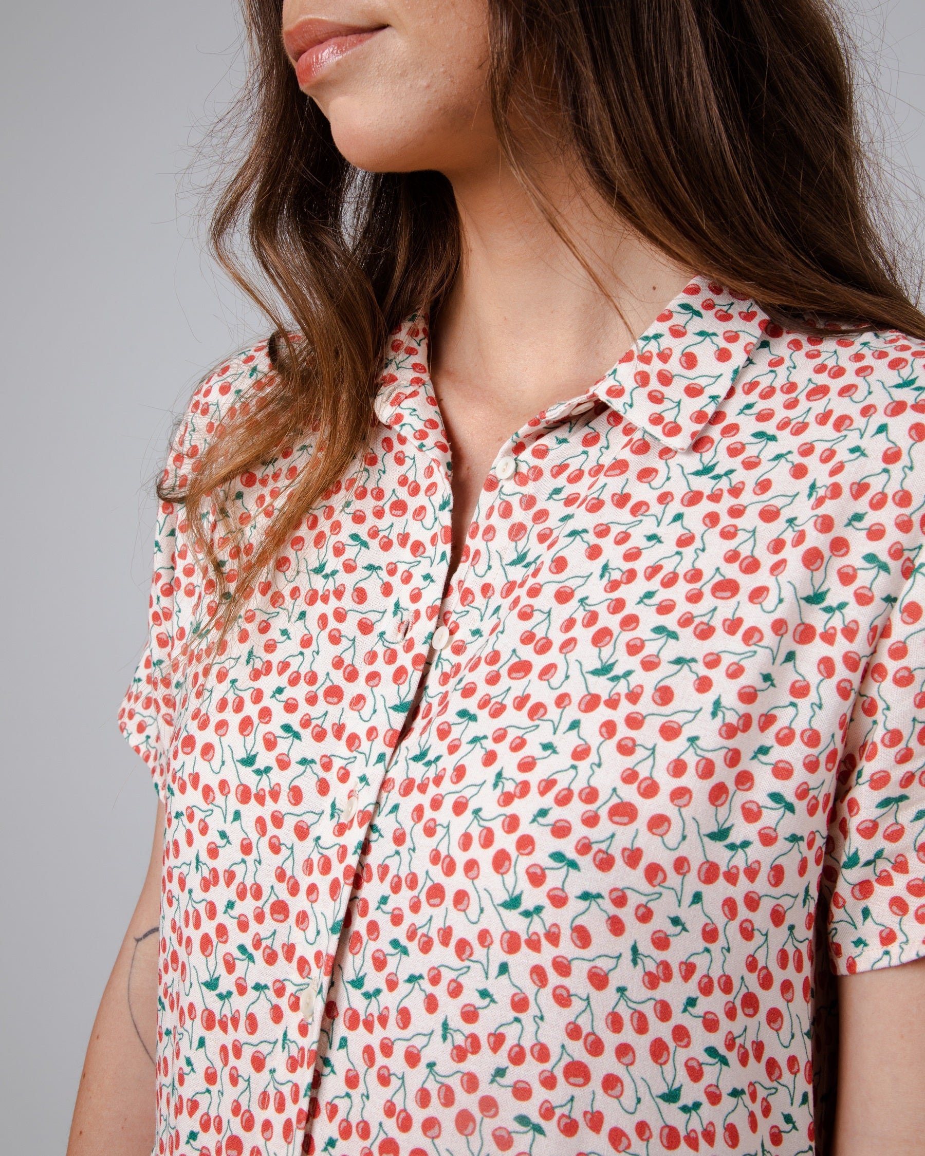 Loose short dress Cherry Sand