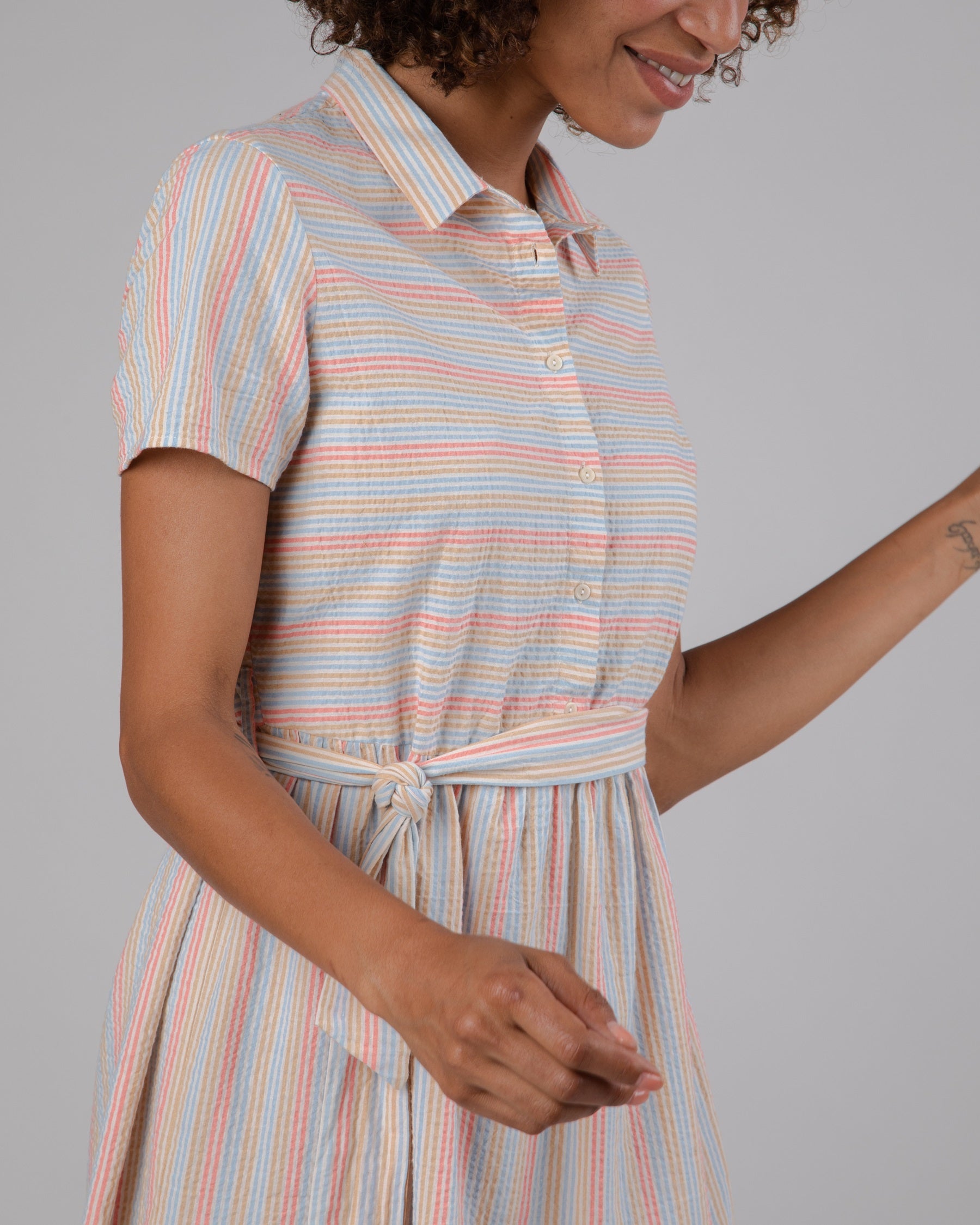 Loose short dress Sunset Apricot