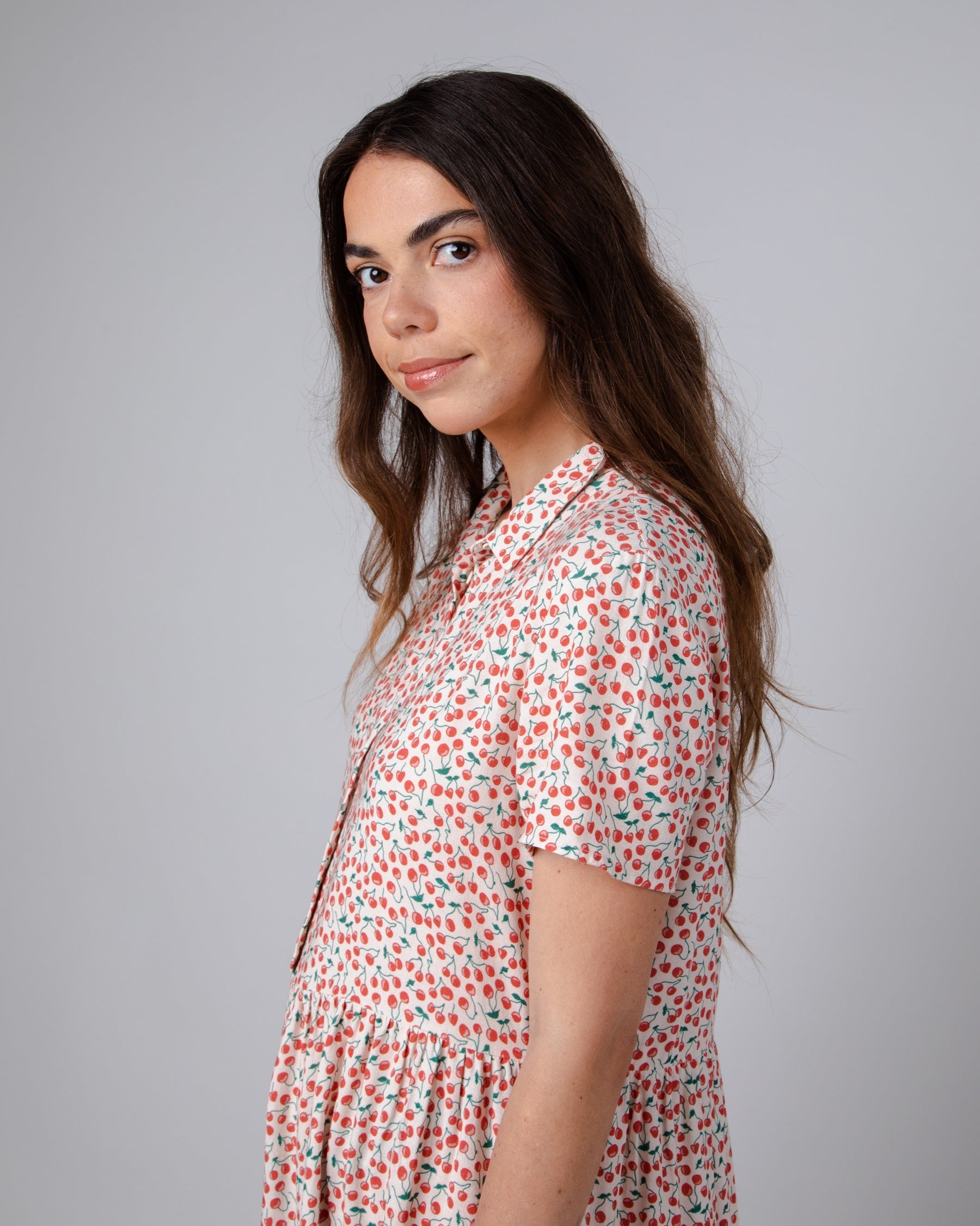 Loose short dress Cherry Sand