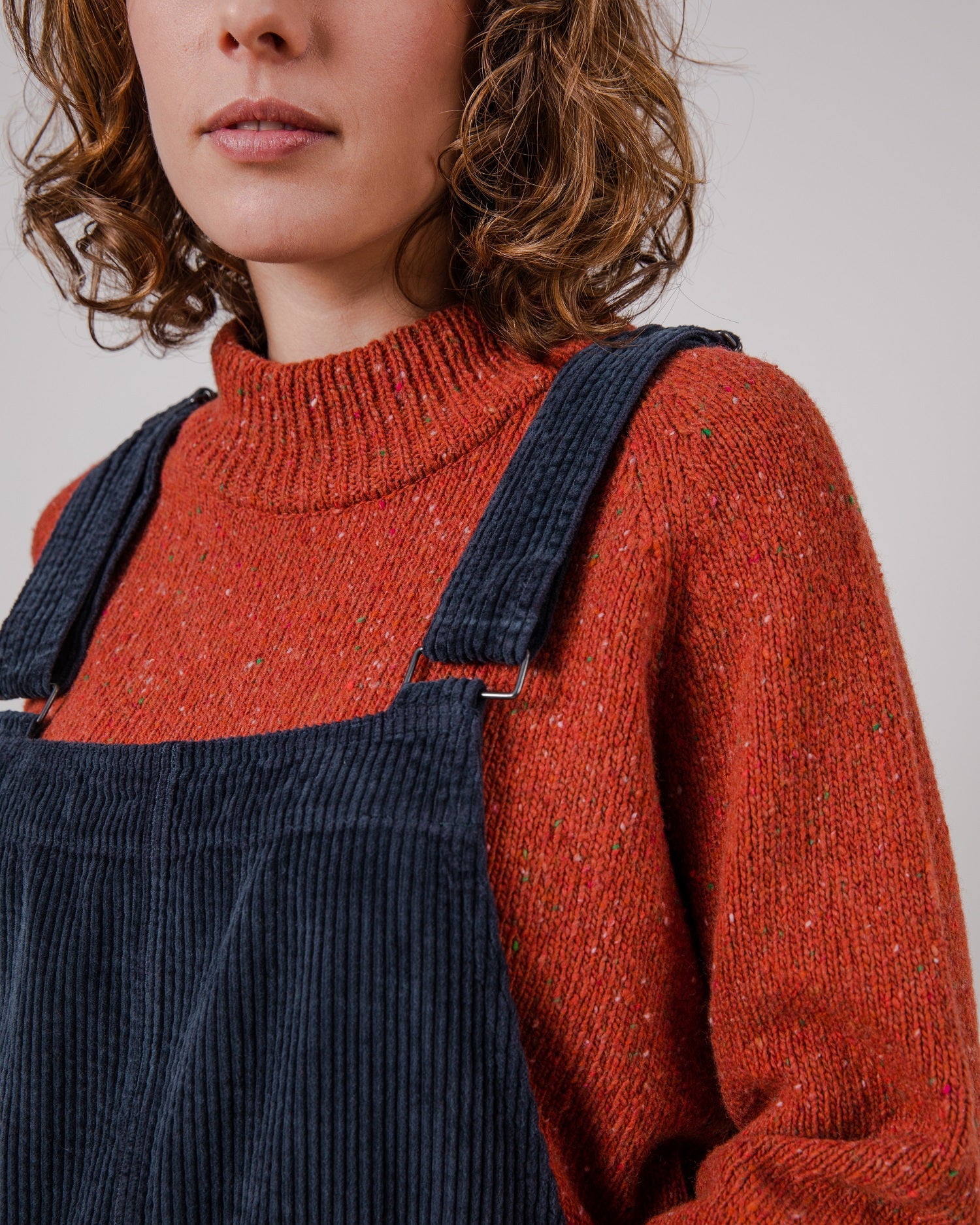 Women's corduroy overalls navy