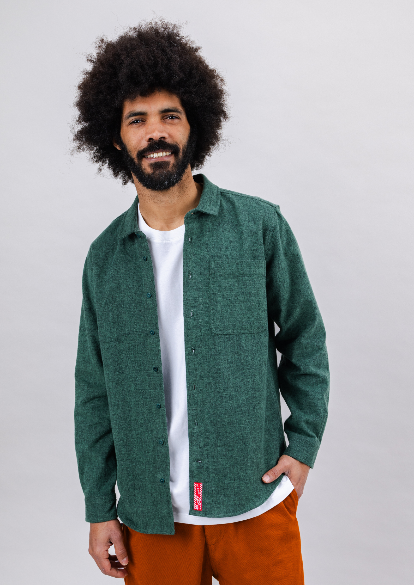Chemise en flanelle Pizza verte
