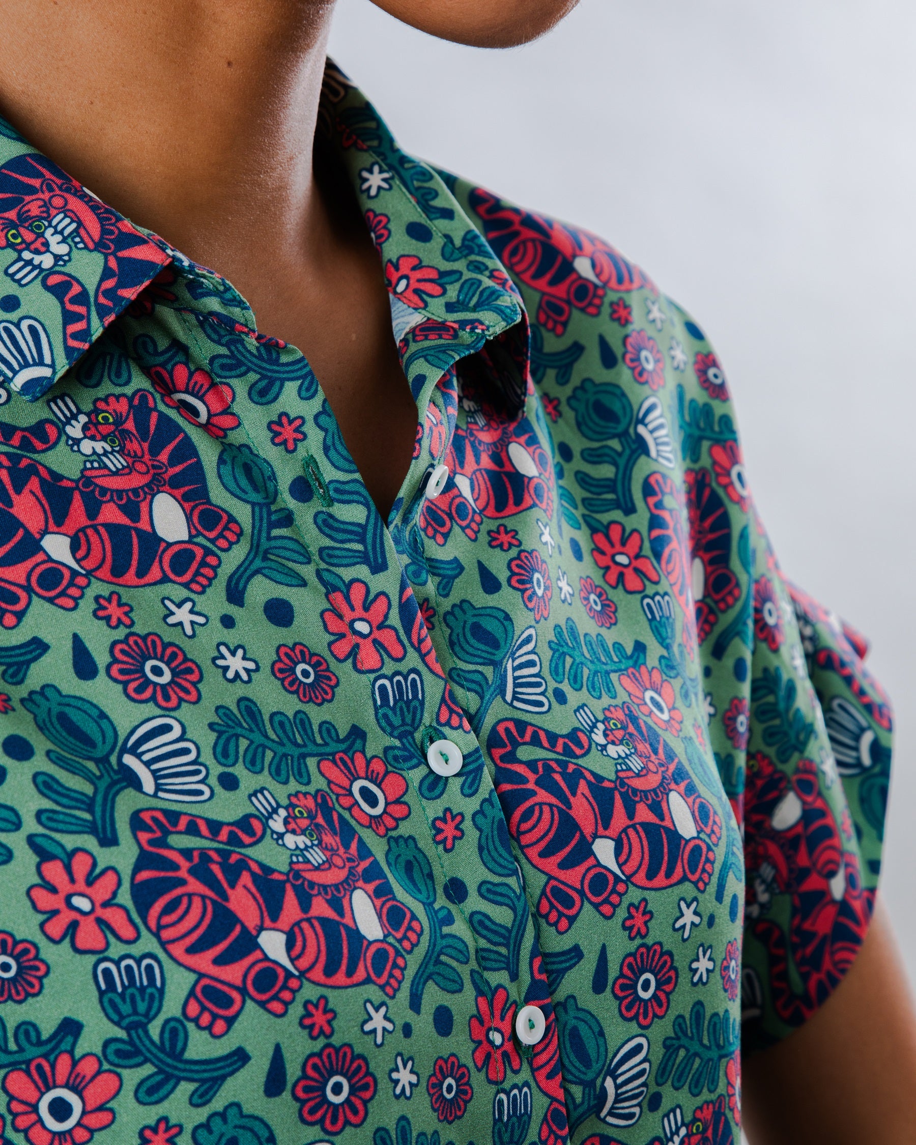 Blouse estivale femme Aloha Tigris Vert