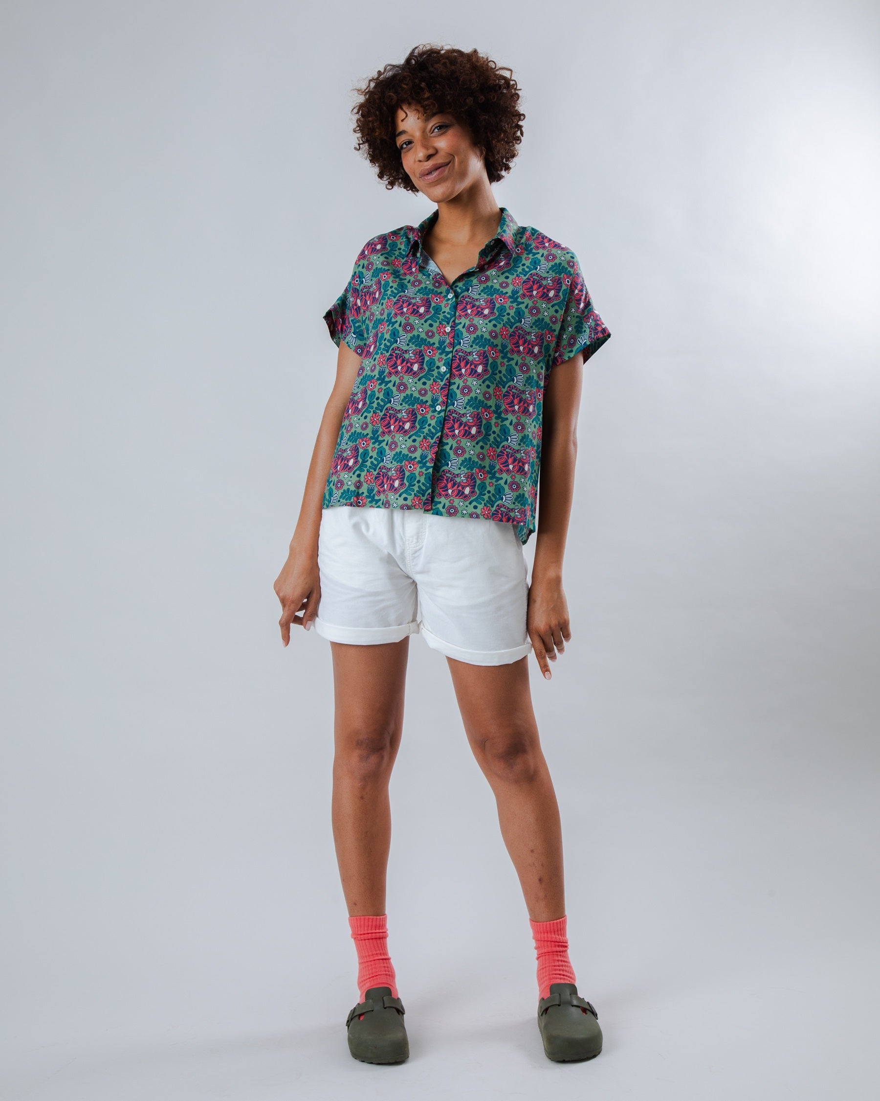 Blouse estivale femme Aloha Tigris Vert