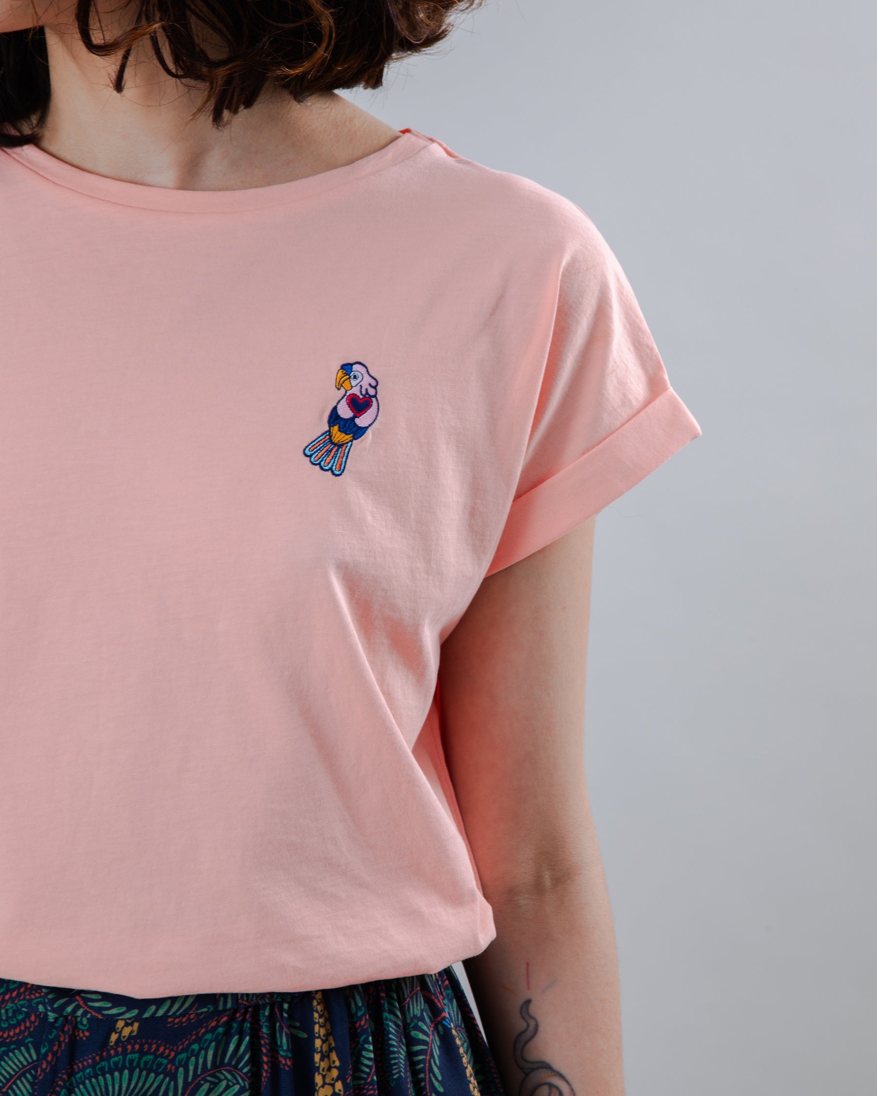 T-Shirt évasé Parrot Pink