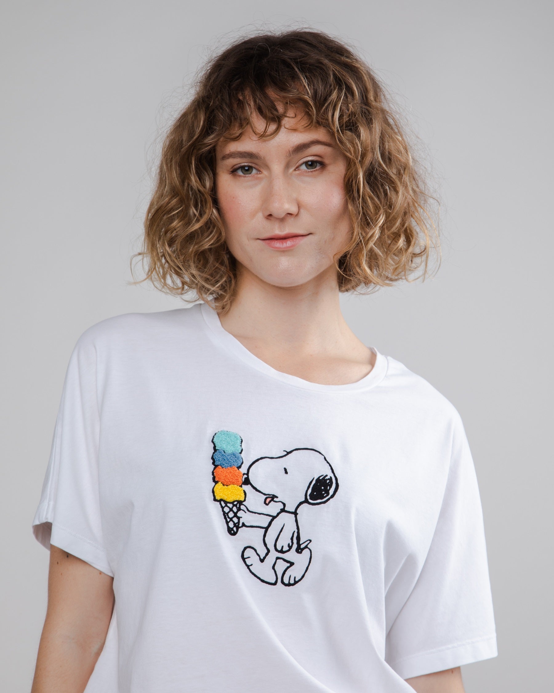 Damen Oversize T-shirt Peanuts Icecream