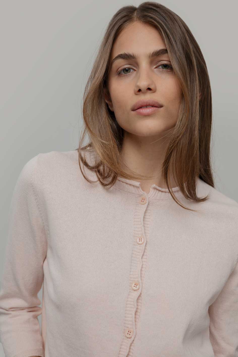 Leda Pink cropped cardigan