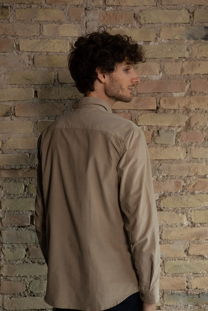 Chemise en coton bio Emile Beige