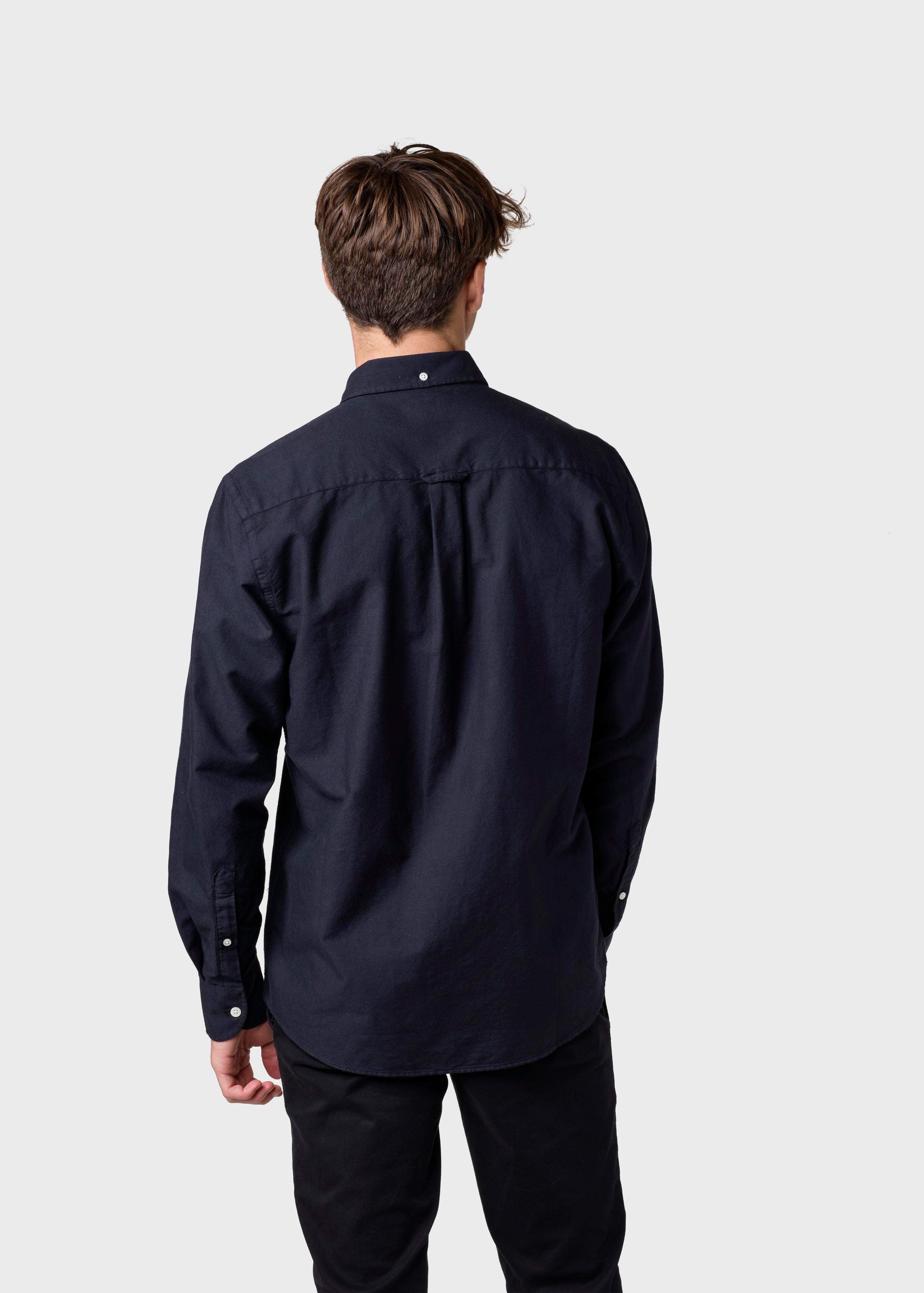 Organic cotton shirt Oxford Navy blue