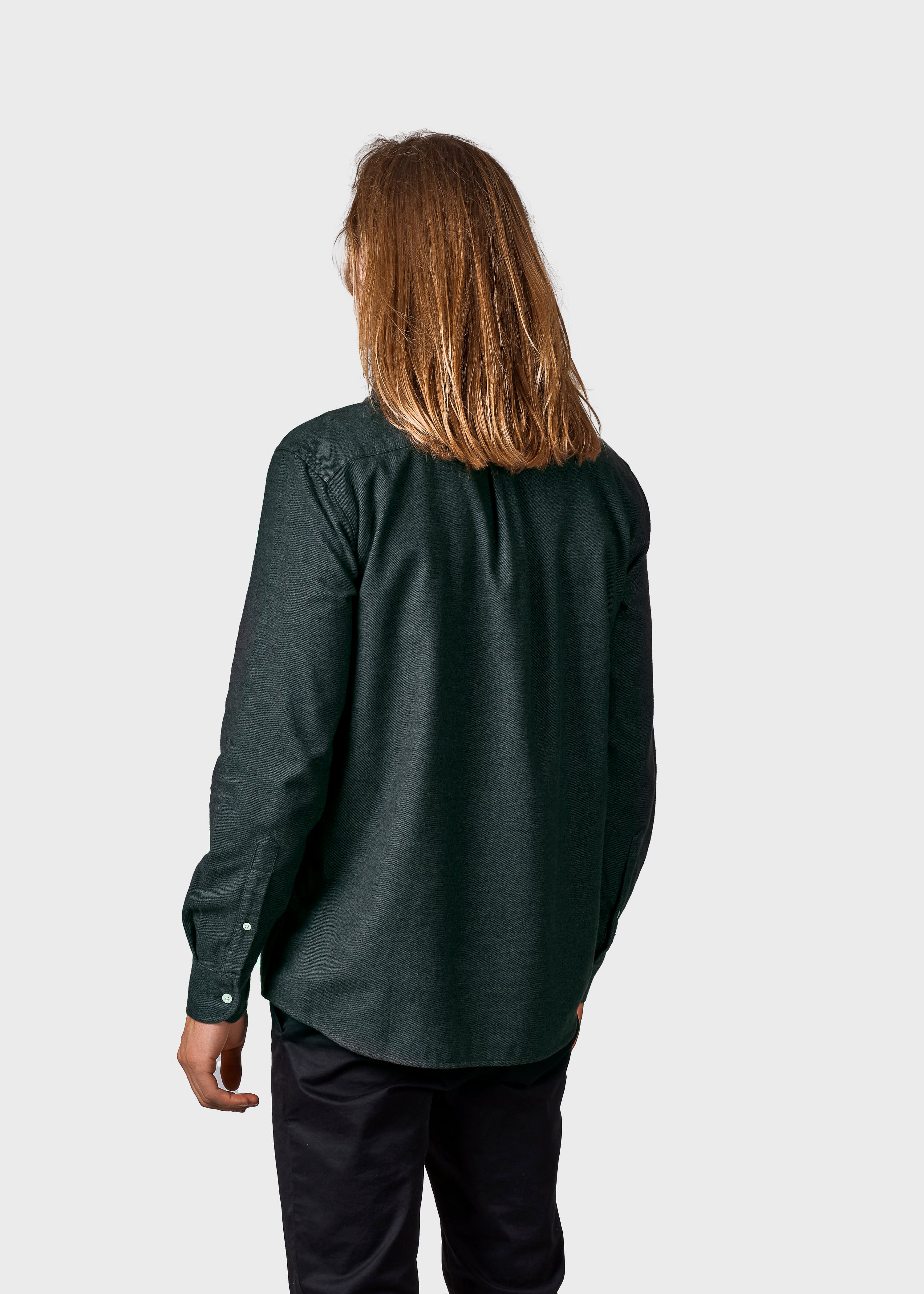 Benjamin Olive Men's Shirt In Organic Cotton