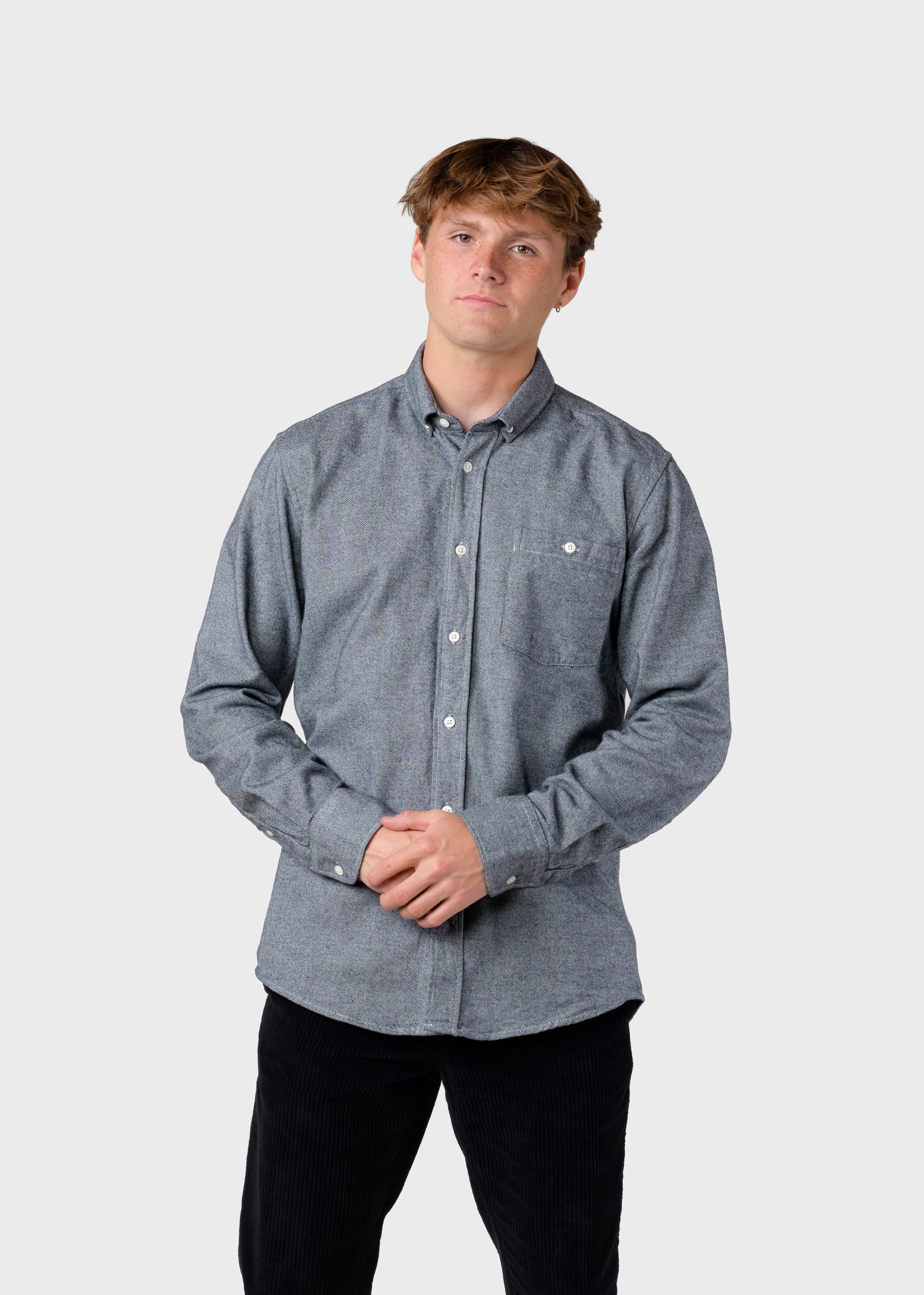 Organic Cotton Flannel Shirt Benjamin gray