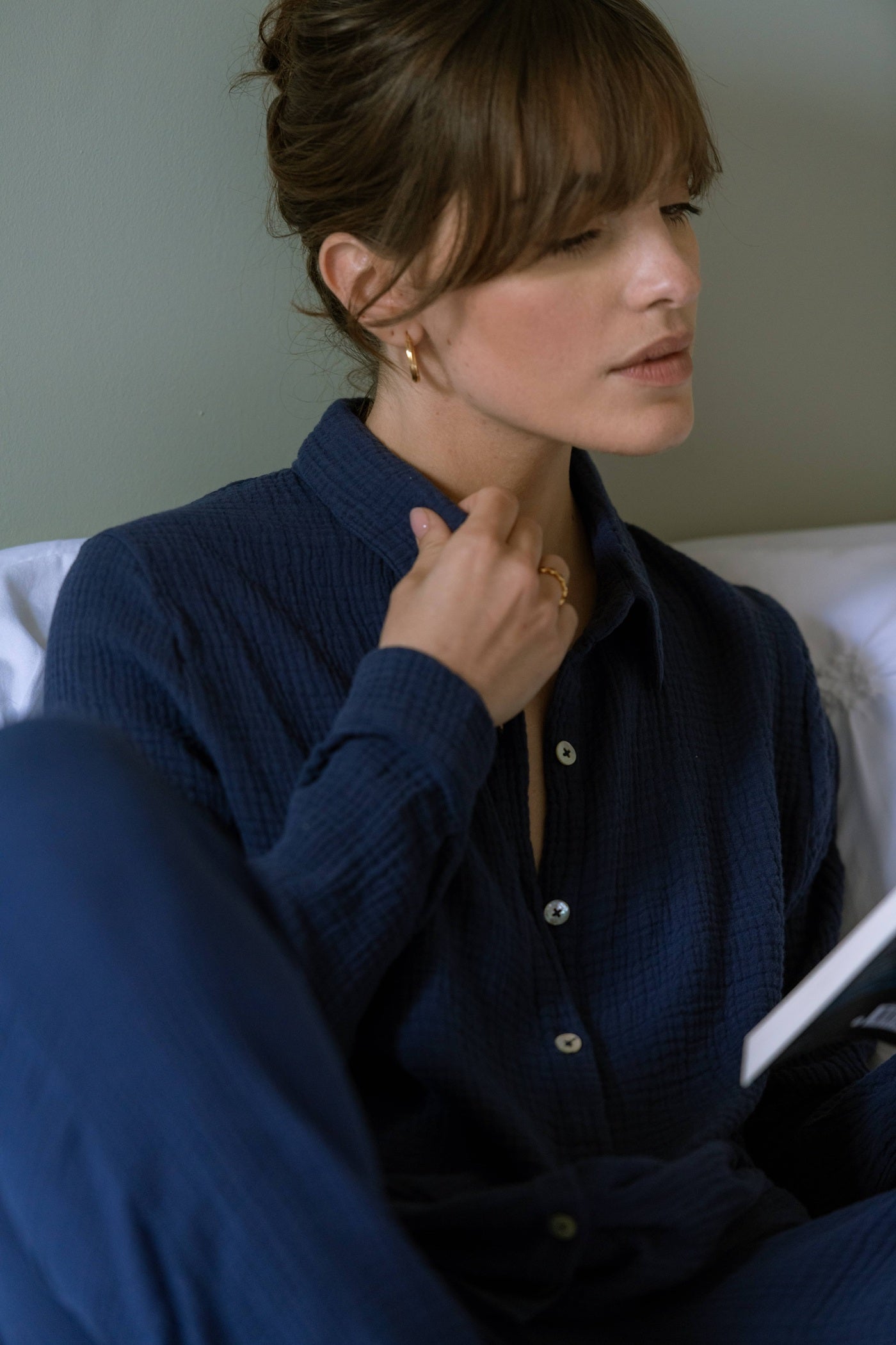 Pajamas Shirt Daphne Navy