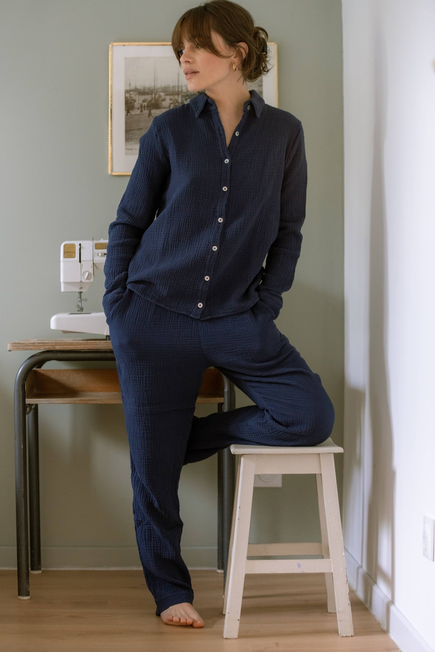 Pajamas Shirt Daphne Navy