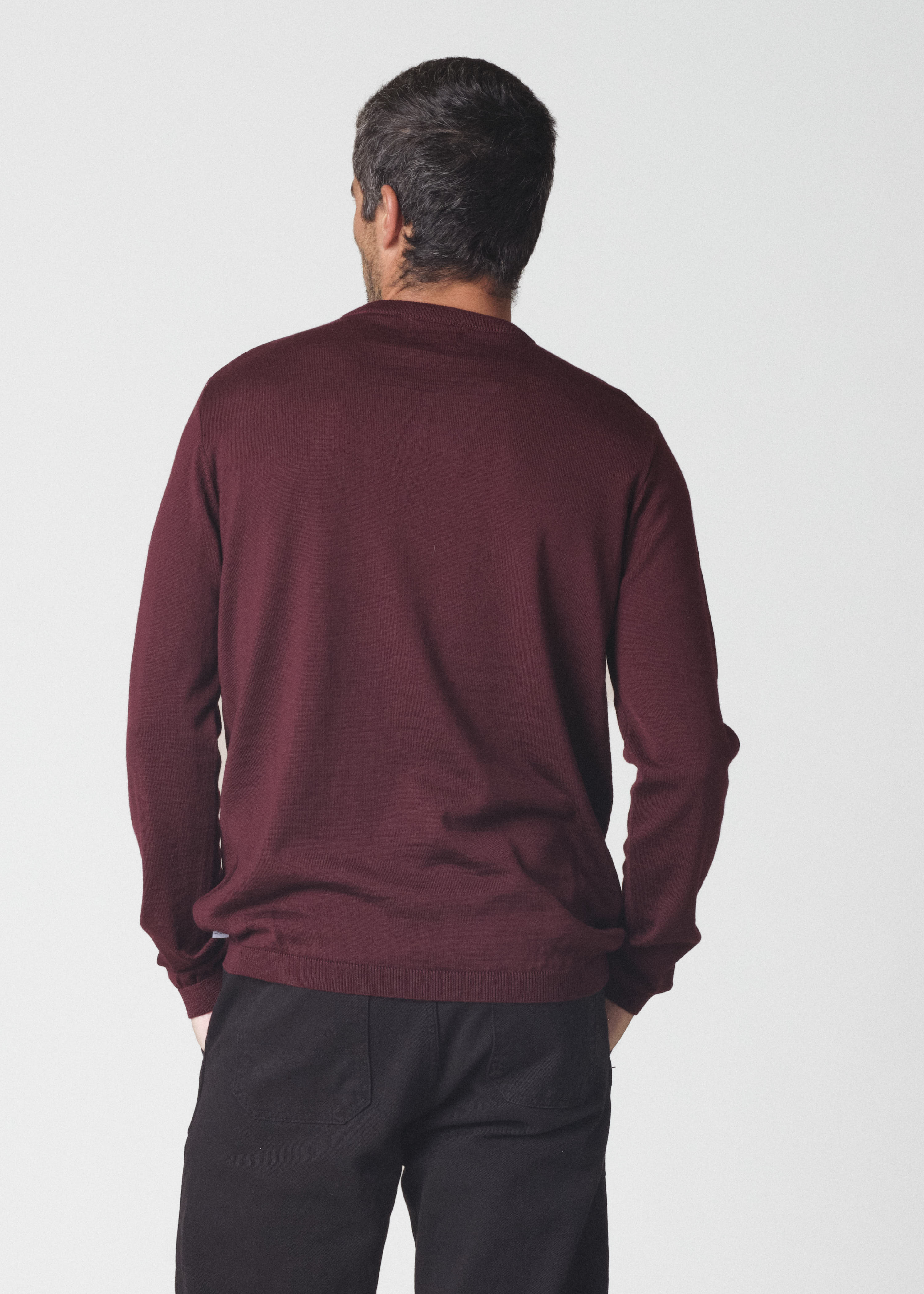 Thin Merino Sweater Burgundy